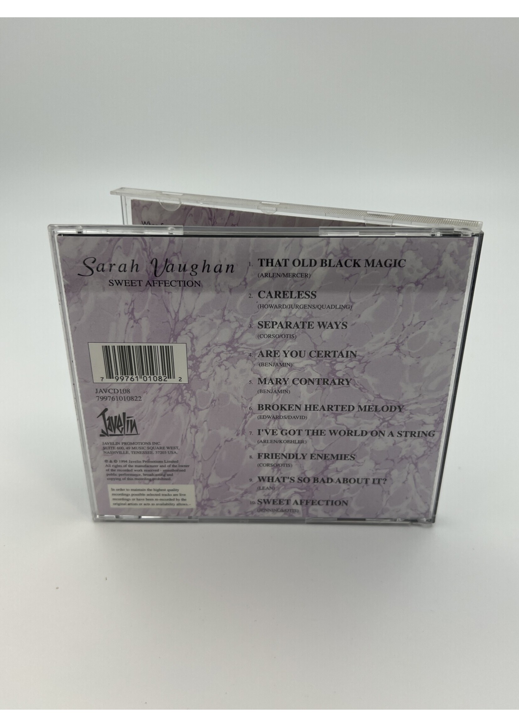 CD Sarah Vaughan Sweet Affection CD