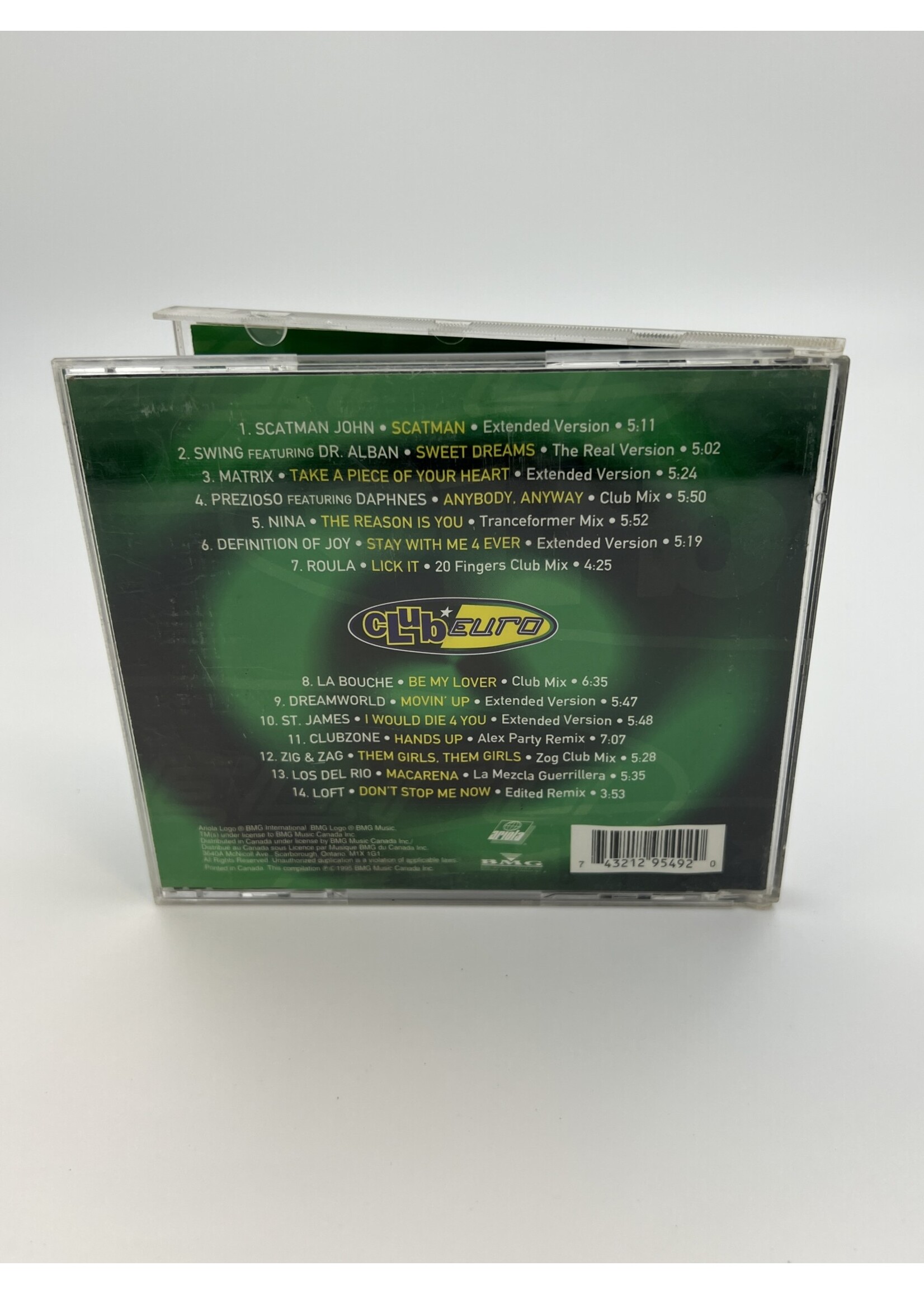 CD Club Euro Volume 2 Various Artists CD