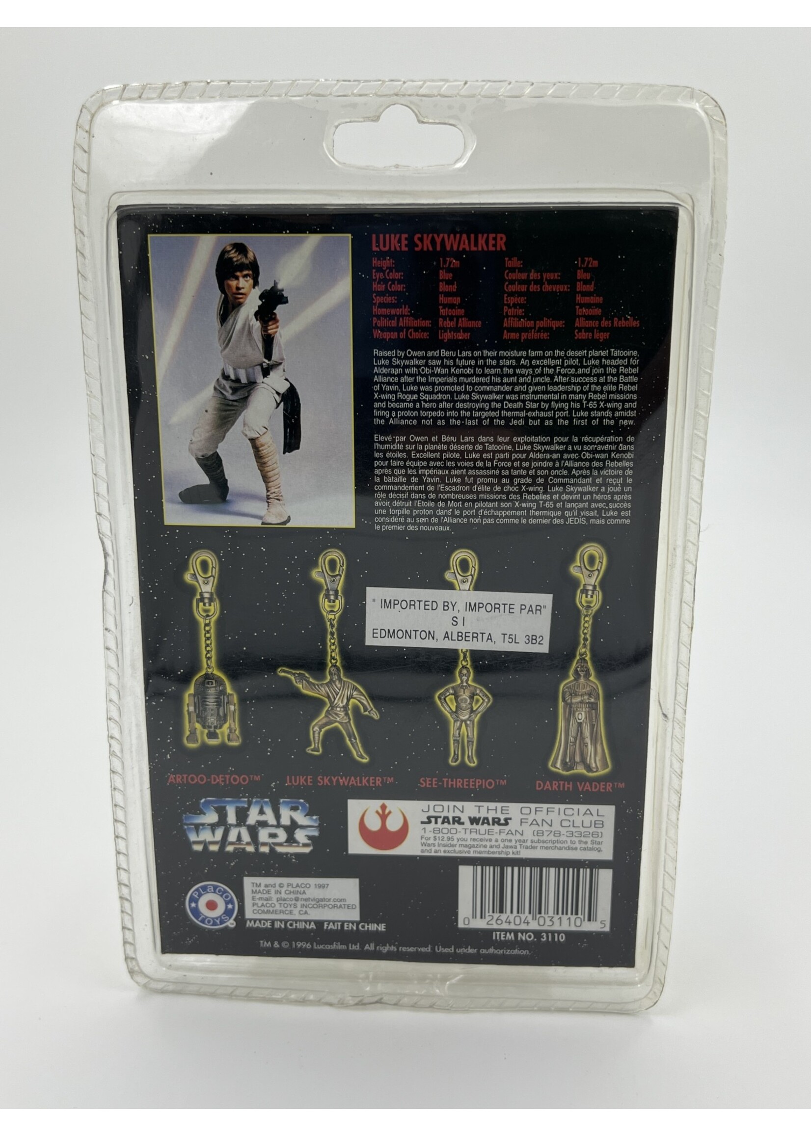 Action Figures Luke Skywalker Die Cast Metal Key Chain