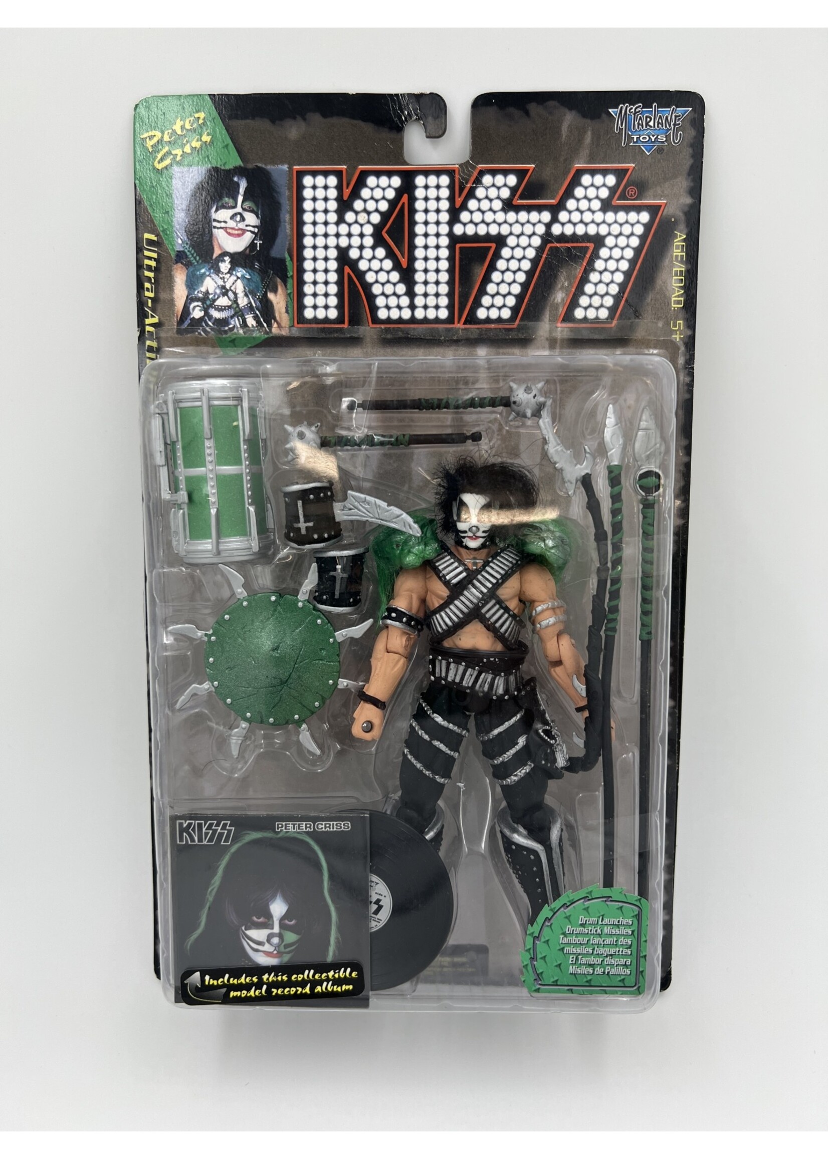 Action Figures Peter Criss Kiss McFarlane Ultra Action Figure With Collectible Album