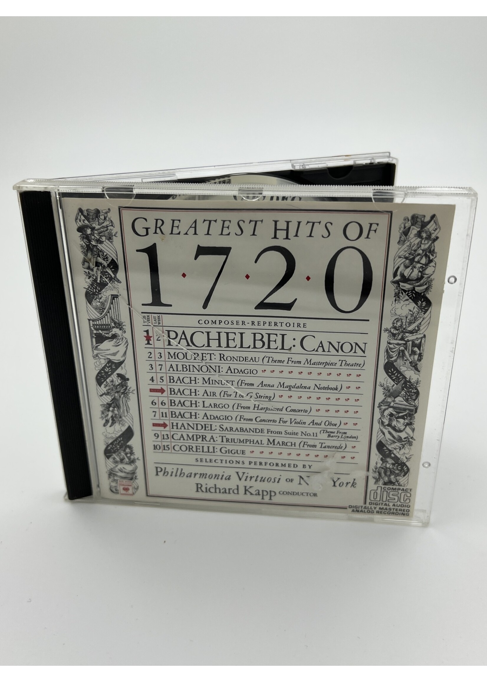 CD Greatest Hits Of 1720 Philharmonia Virtuosi Of New York Richard Kapp Conductor CD