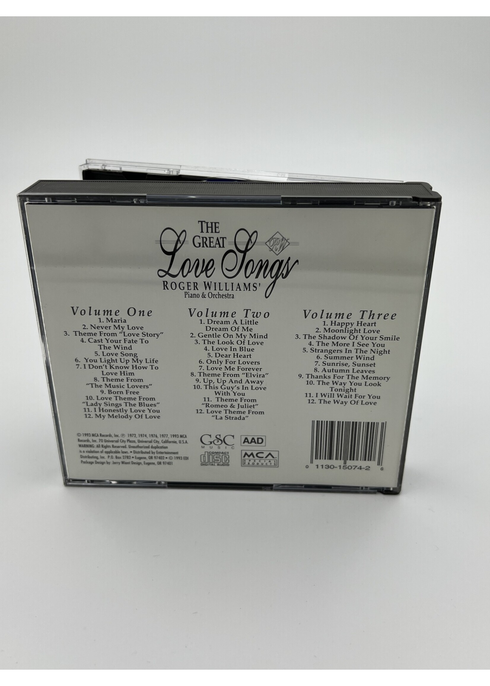 CD Roger Williams The Great Love Songs 3 CD