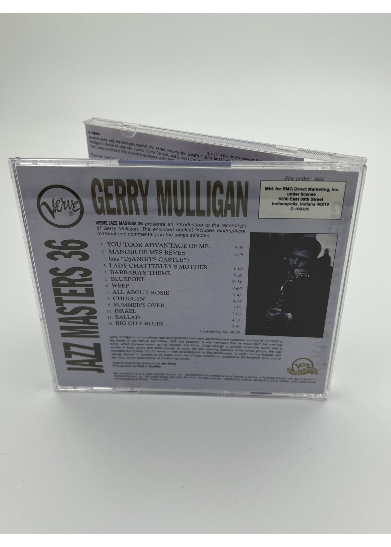 CD Gerry Mulligan Jazz Masters 36 CD