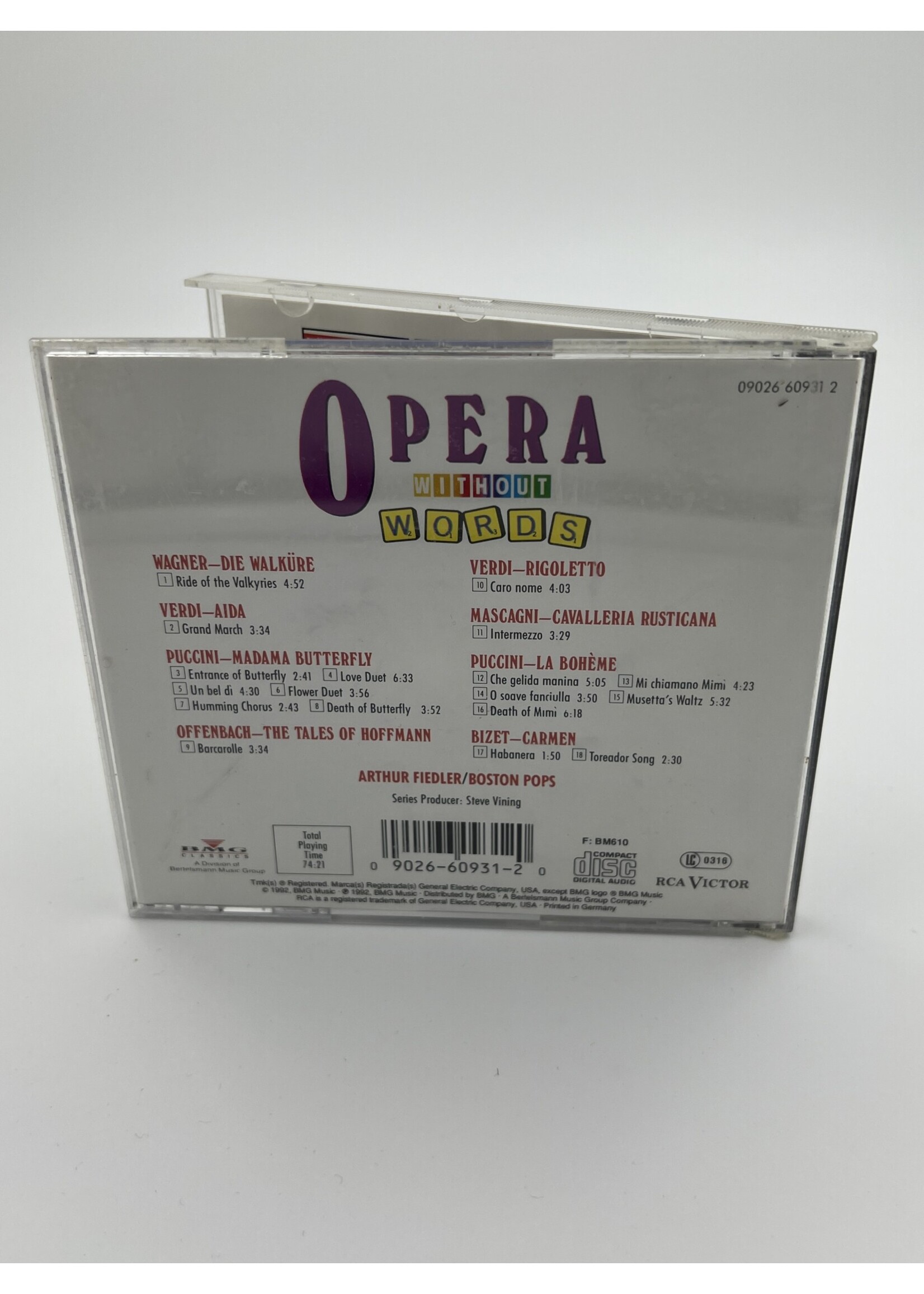 CD Opera Without Words Various Artist CD