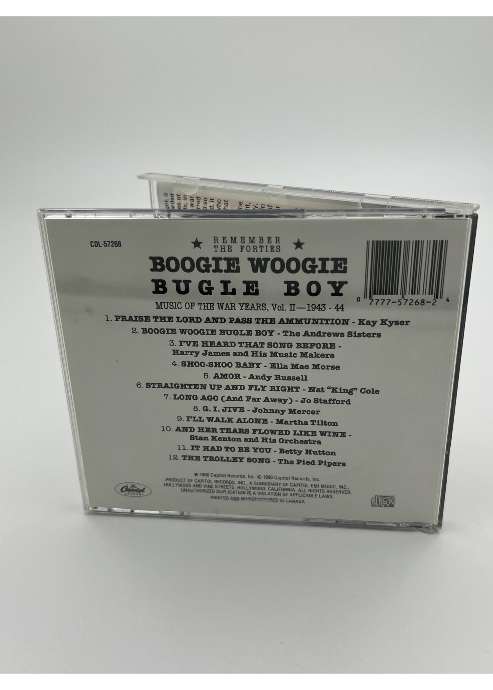 CD Boogie Woogie Bugle Boy Music Of The War Years Vol 2 1943 to 1944 CD