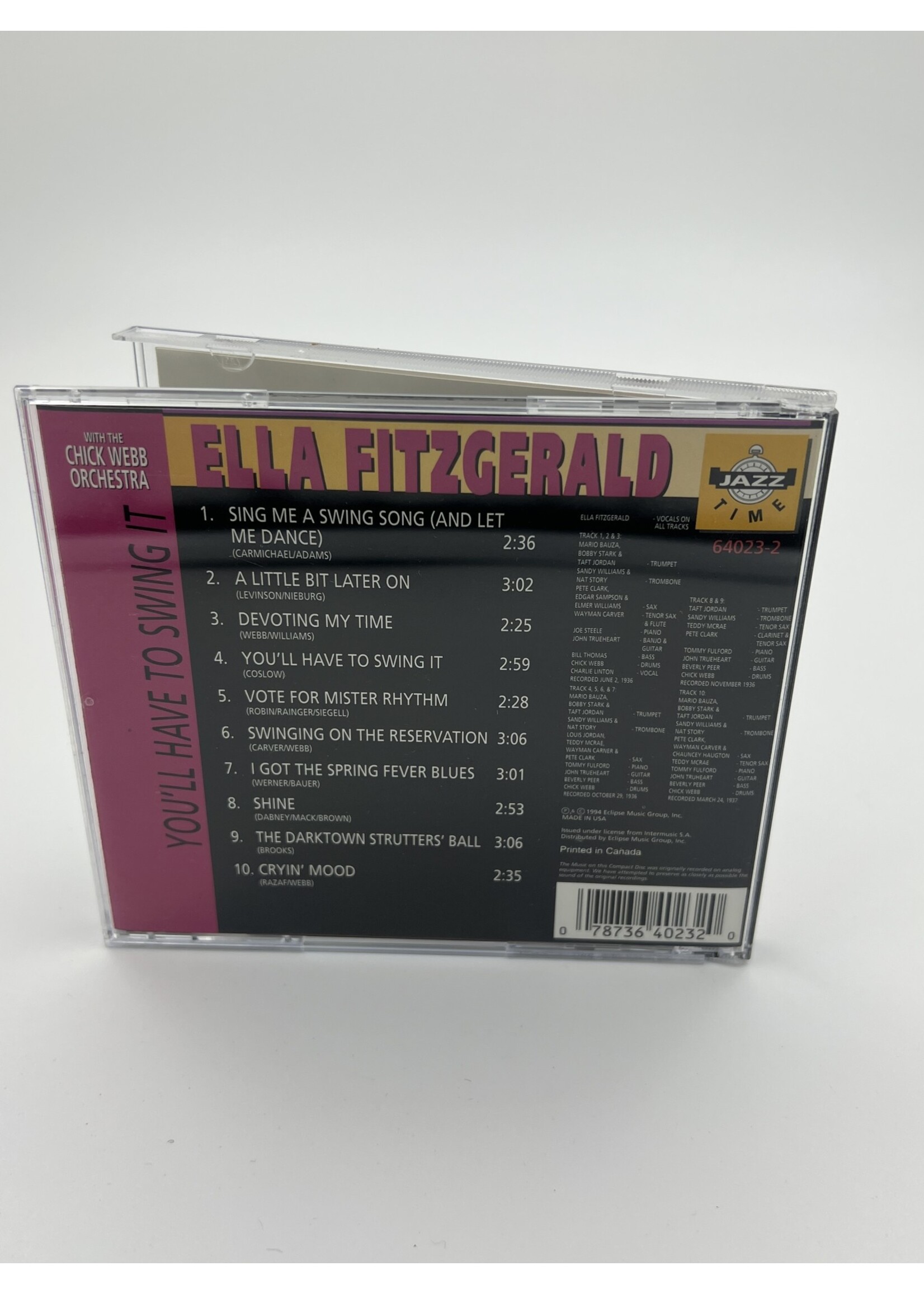 CD Ella Fitzgerald Youll Have To Swing It CD
