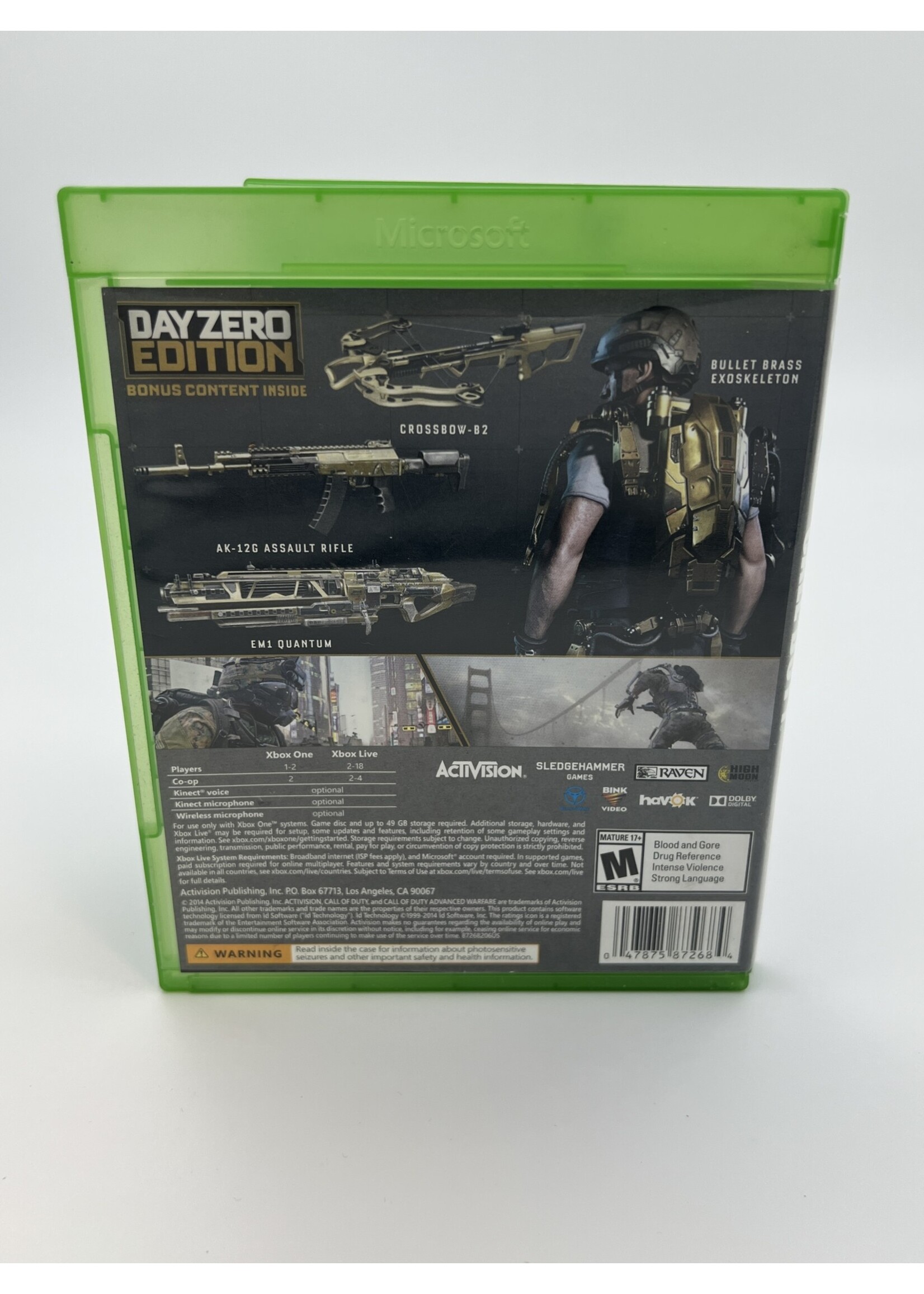Xbox Call Of Duty Advanced Warfare Day Zero Edition Xbox One