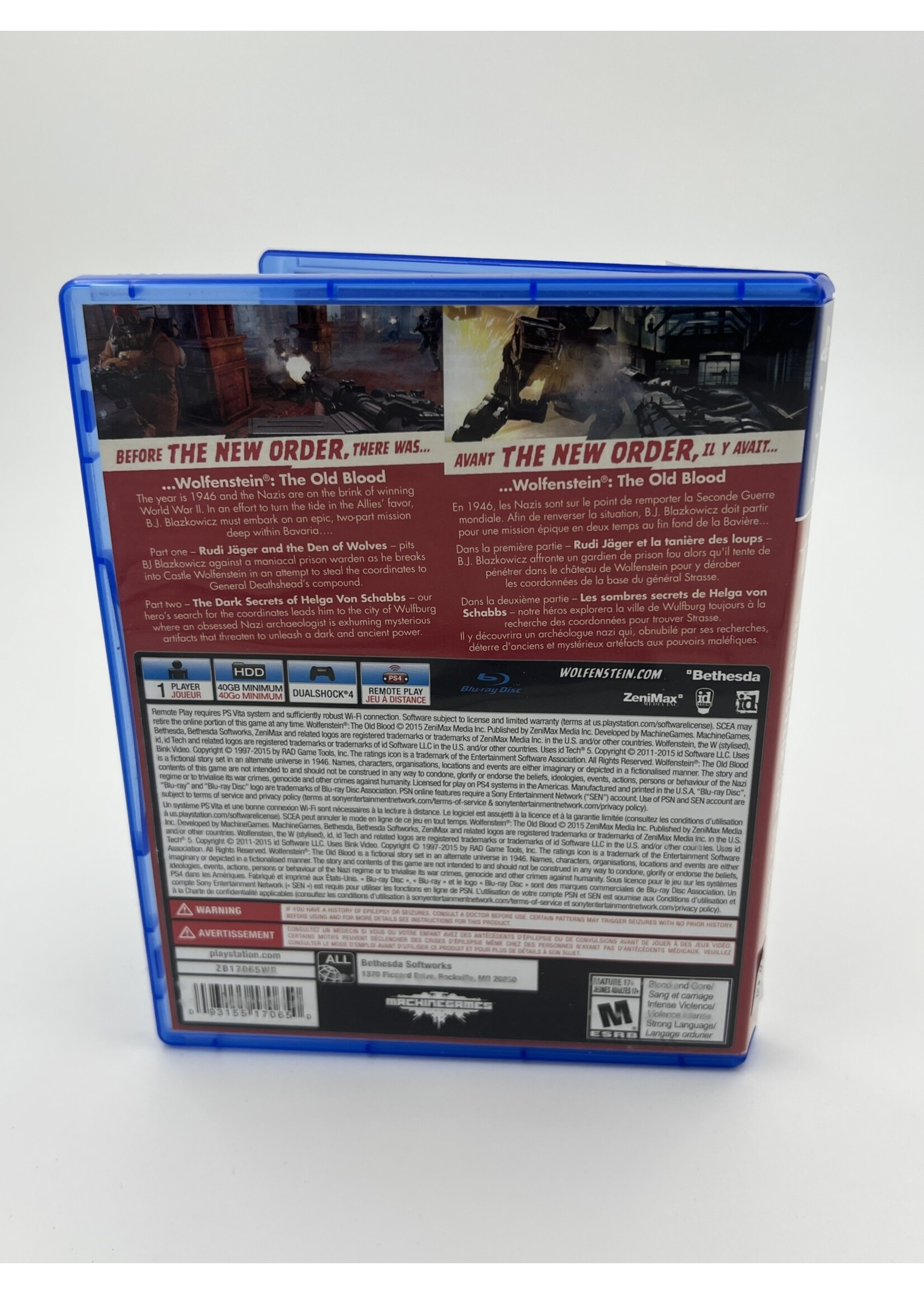 Sony Wolfenstein The Old Blood PS4