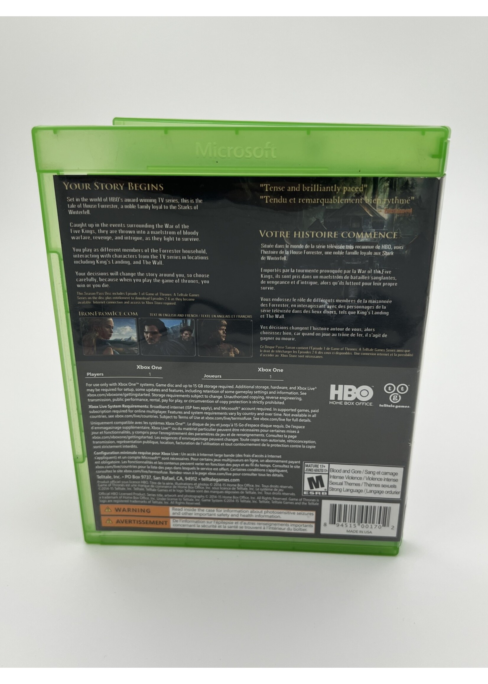 Xbox Game Of Thrones Xbox One