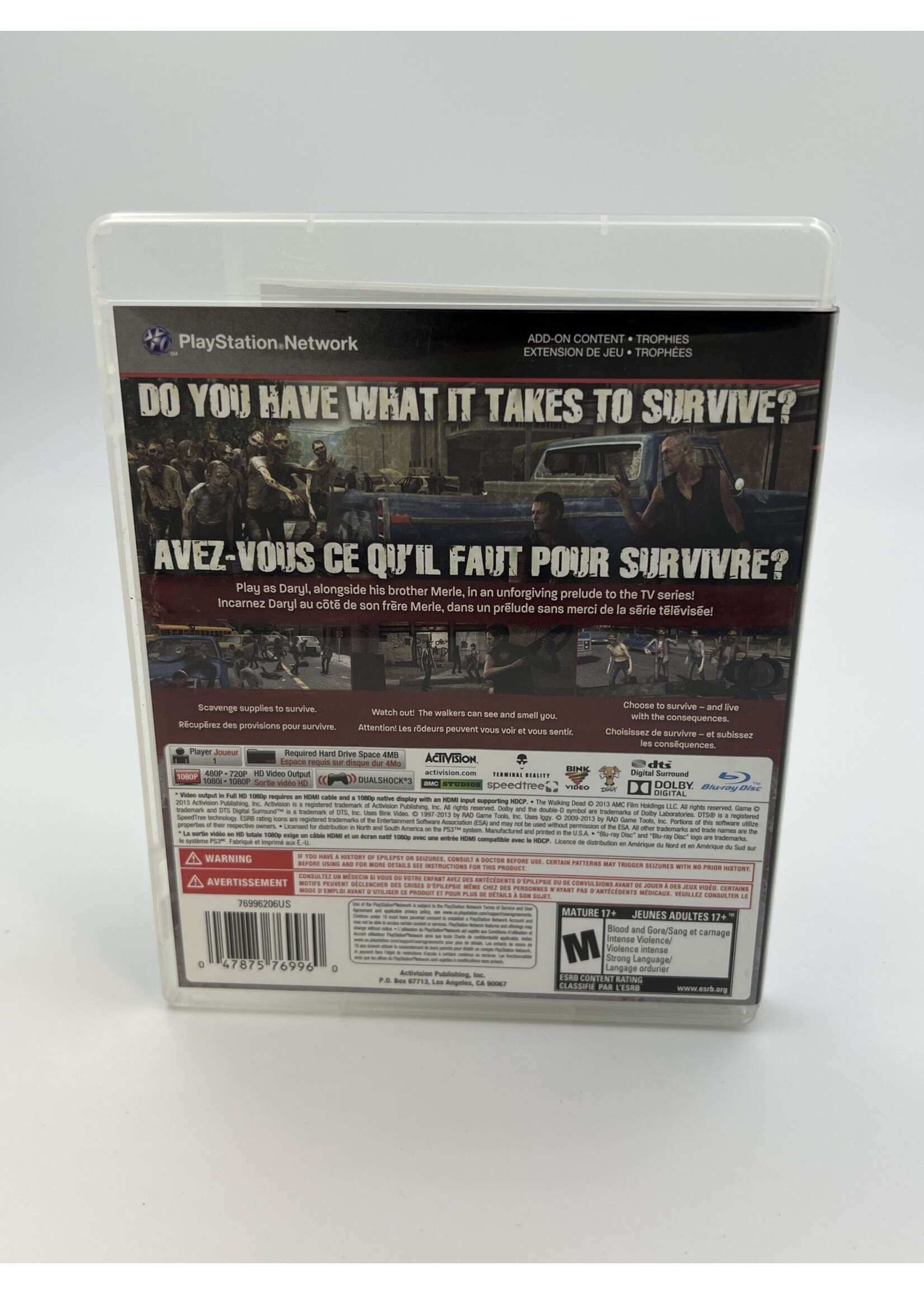 Sony The Walking Dead Survival Instinct PS3