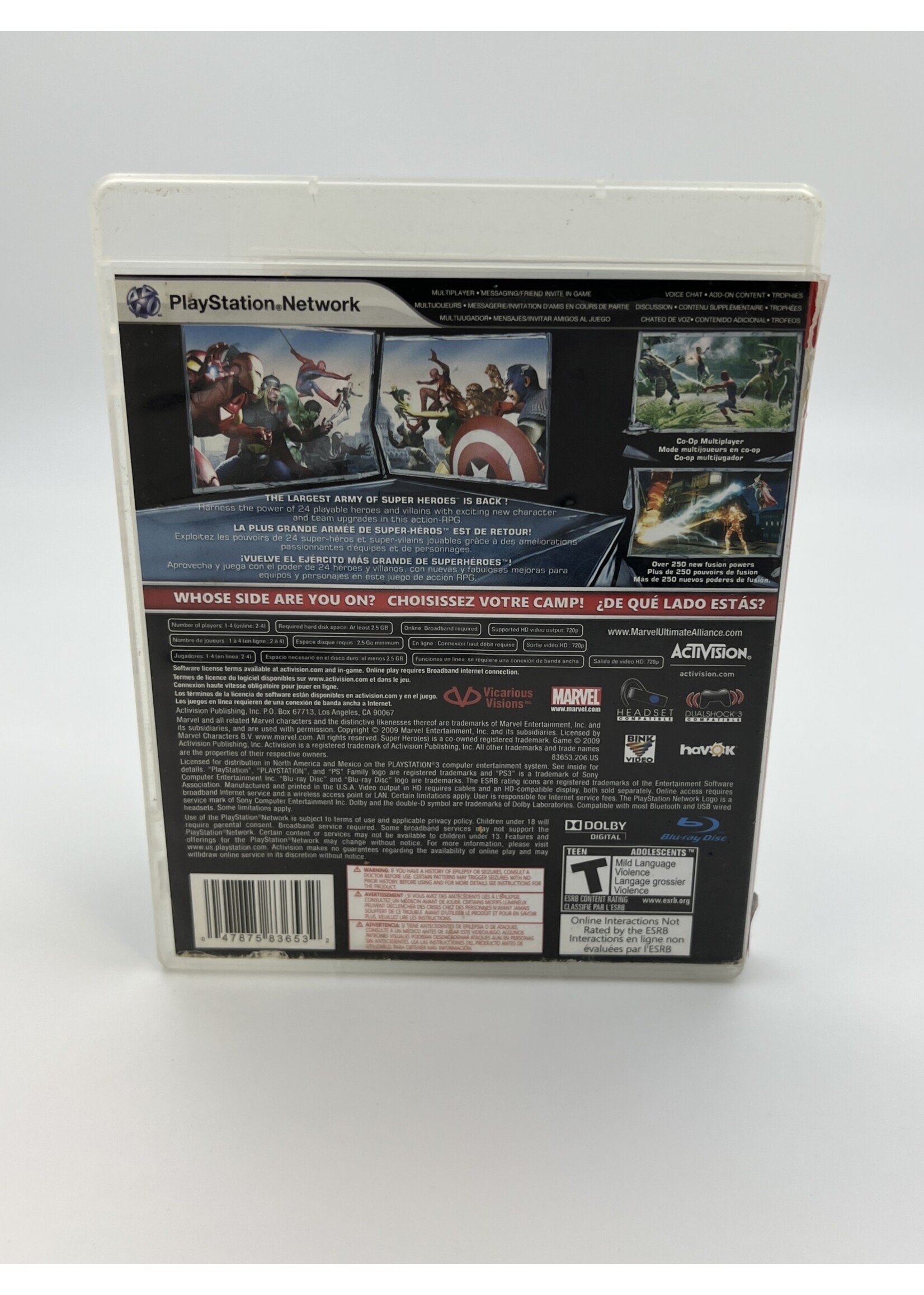 Sony Marvel Ultimate Alliance 2 PS3