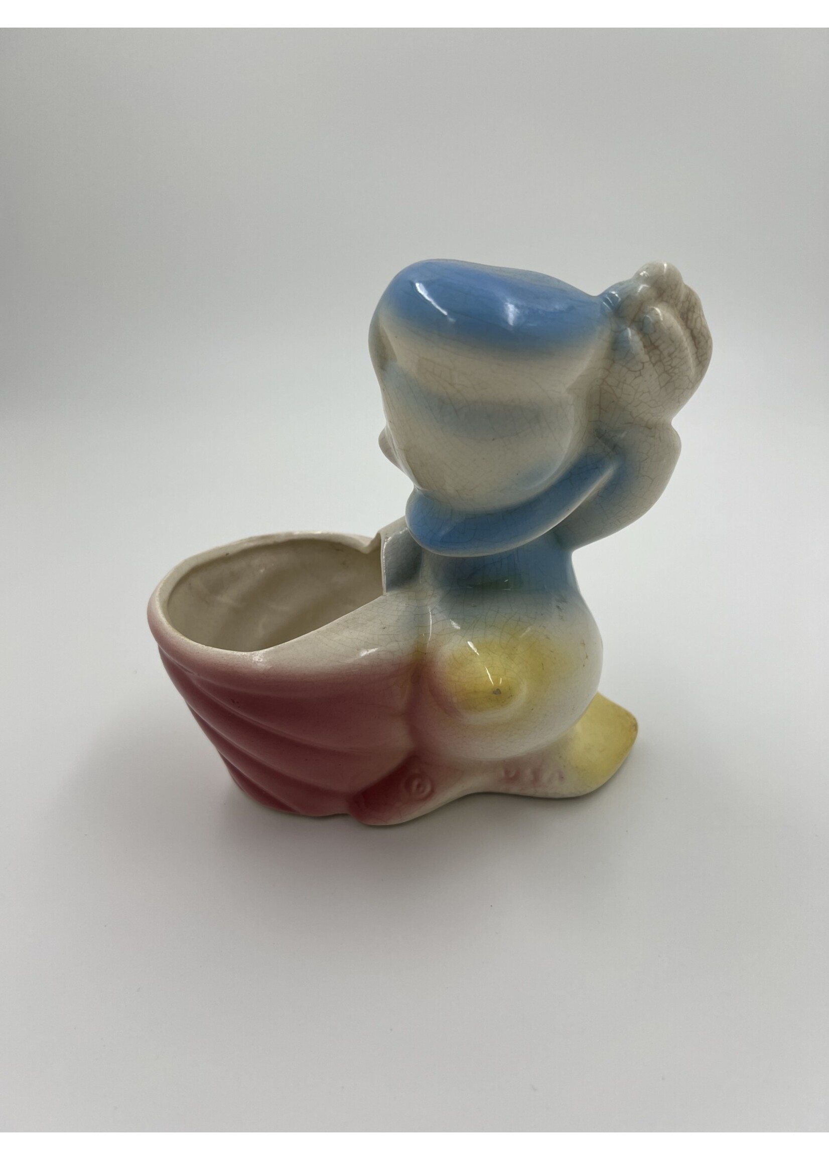 Disney Vintage Donald Duck Ceramic Pottery Planter