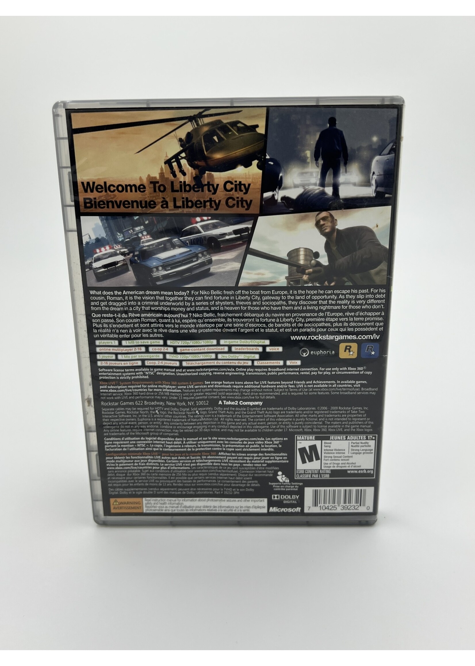 Xbox Grand Theft Auto 4 Platinum Hits Xbox 360