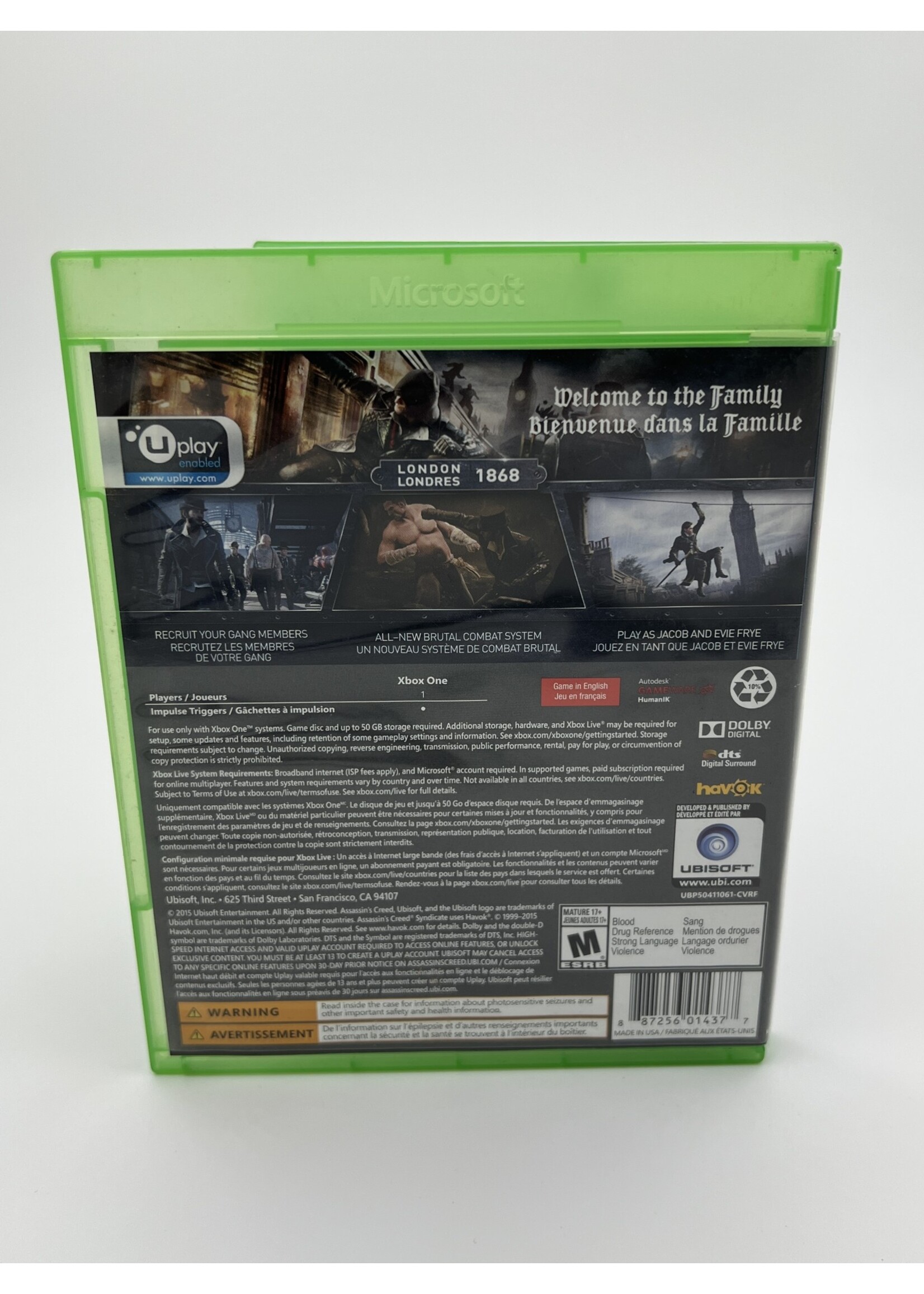 Xbox Assassins Creed Syndicate Xbox One