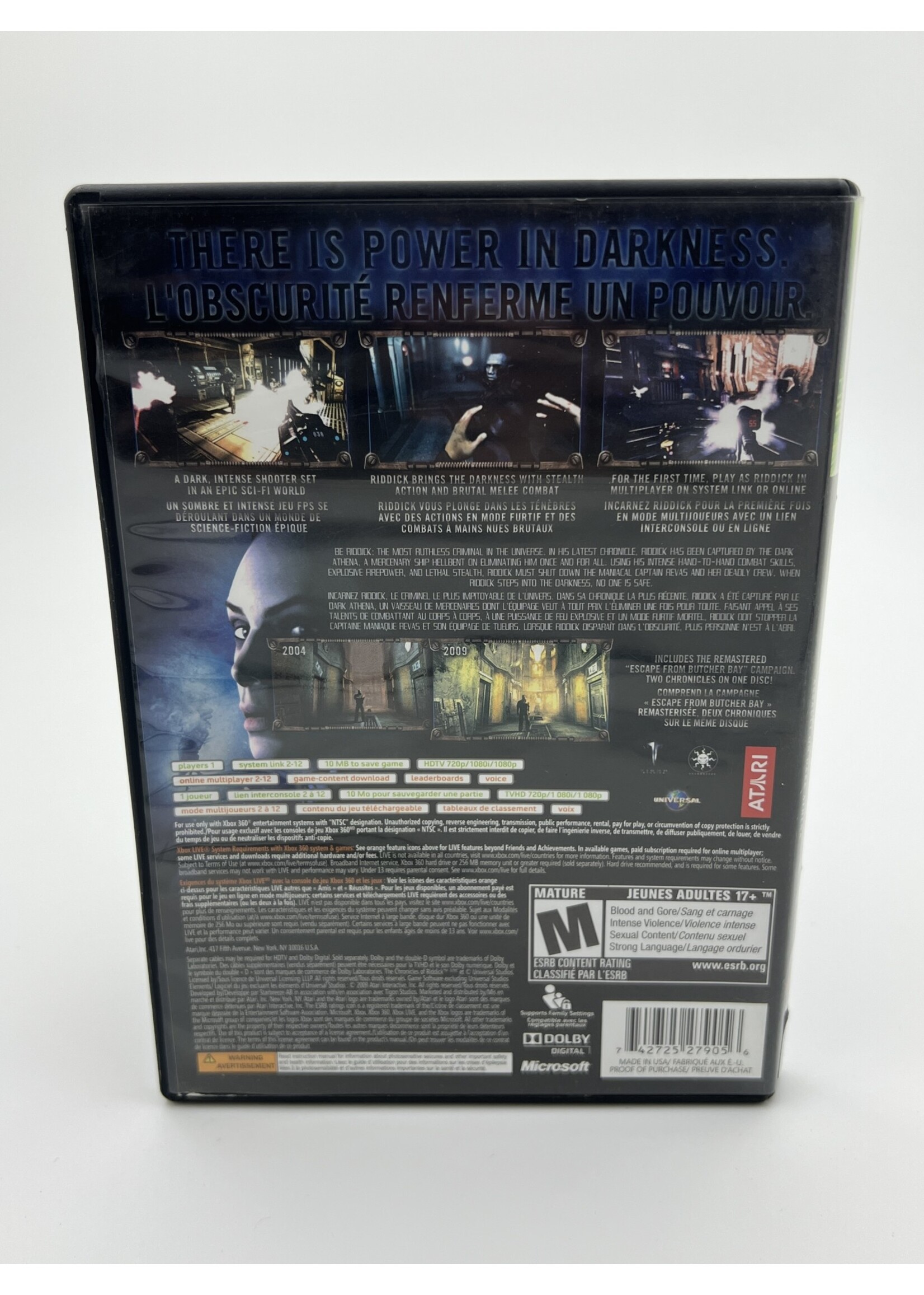 Xbox The Chronicles Of Riddick Assault On Dark Athena Xbox 360
