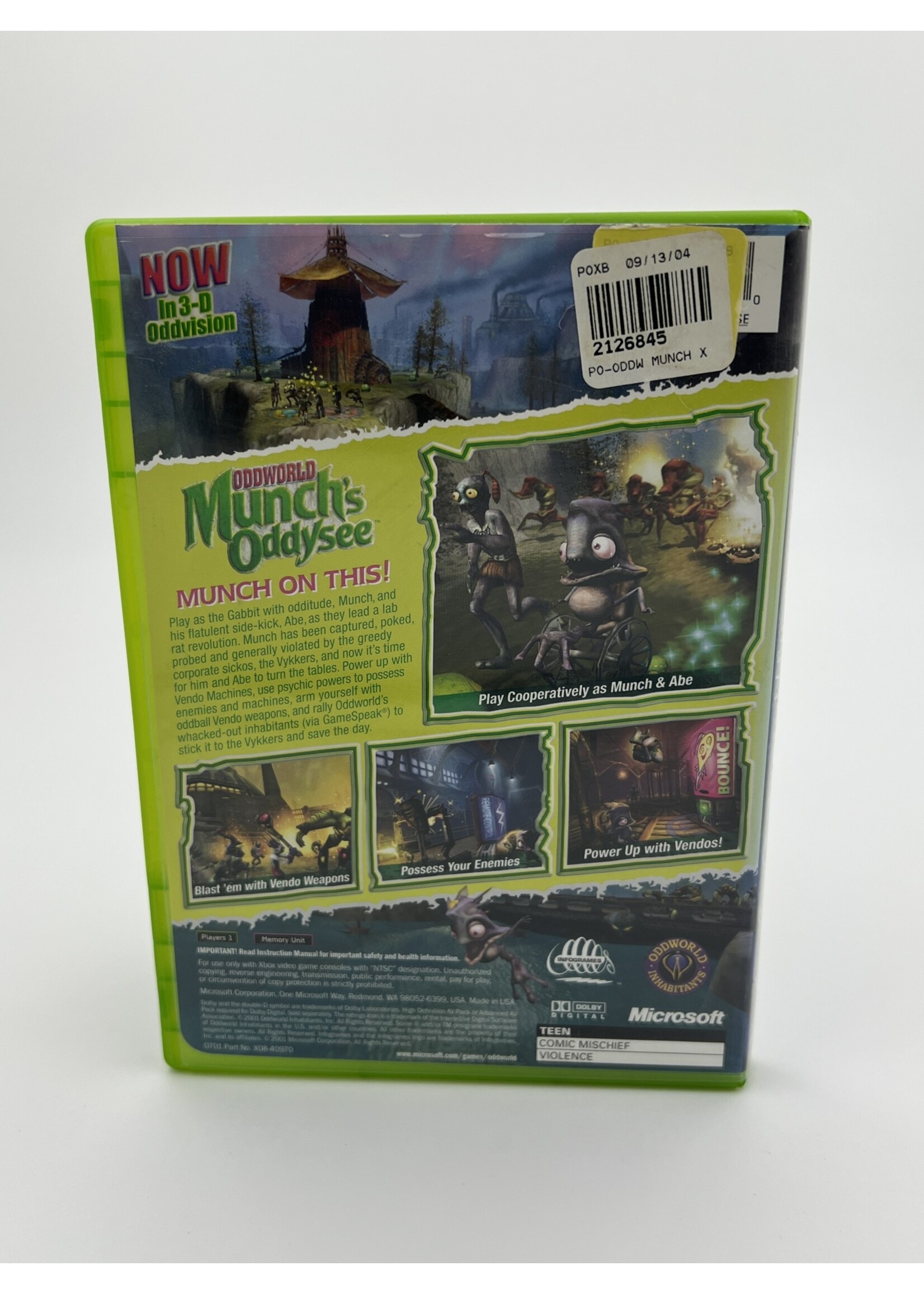 Xbox Oddworld Munchs Oddysee Xbox