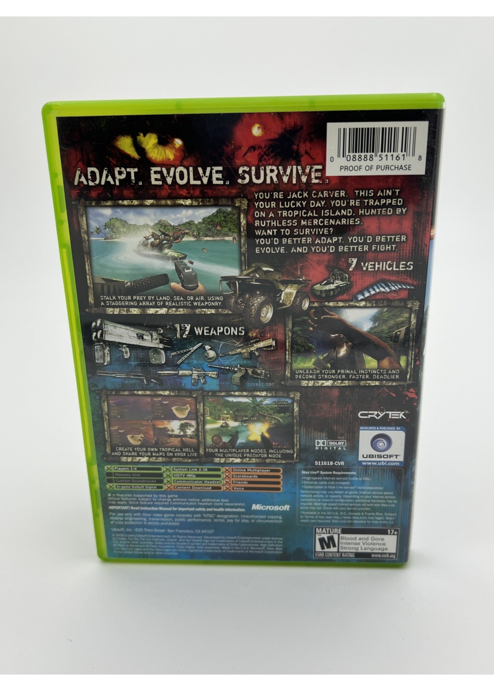 Xbox Far Cry Instincts Xbox