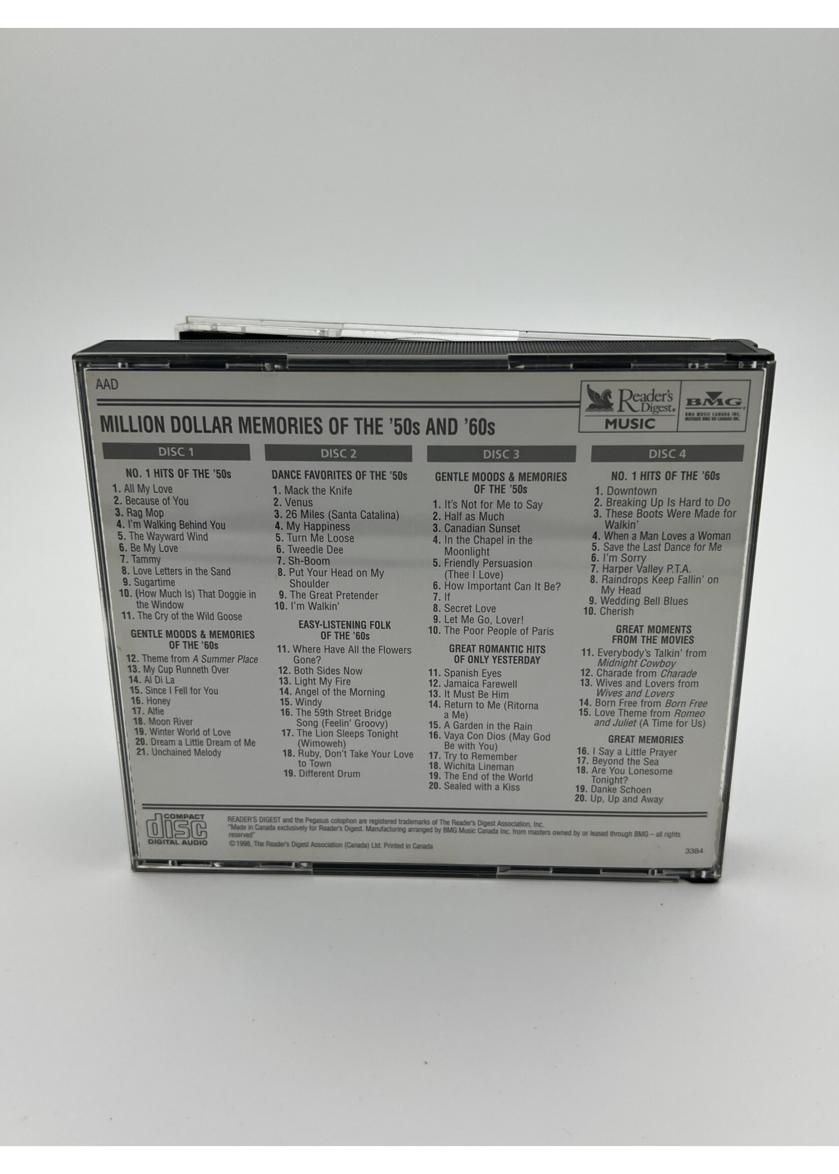 CD Million Dollar Memories Of The 50s And 60s Collectors Edition Of Original Hit Recordings 4 CD