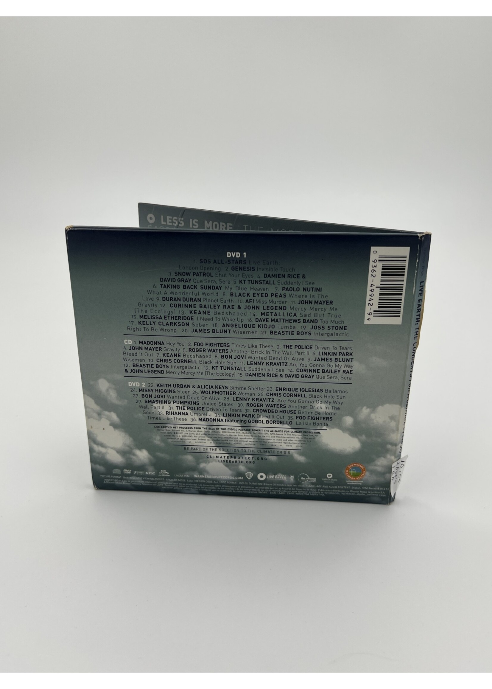 CD Live Earth The Concerts For A Climate In Crisis 2 DVD 1 CD