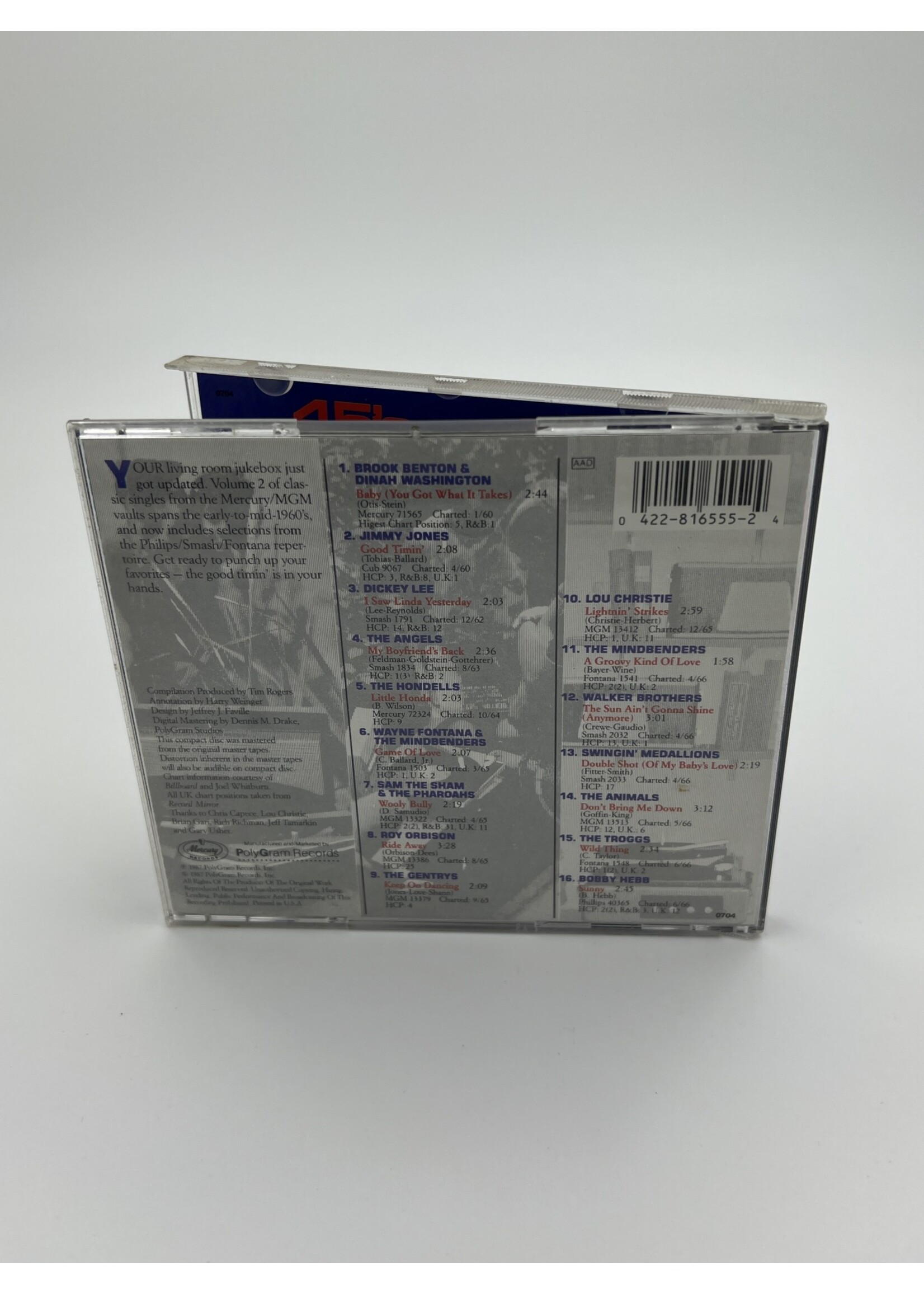 CD 45s On CD Volume 2 60 to 66 Various Artist CD