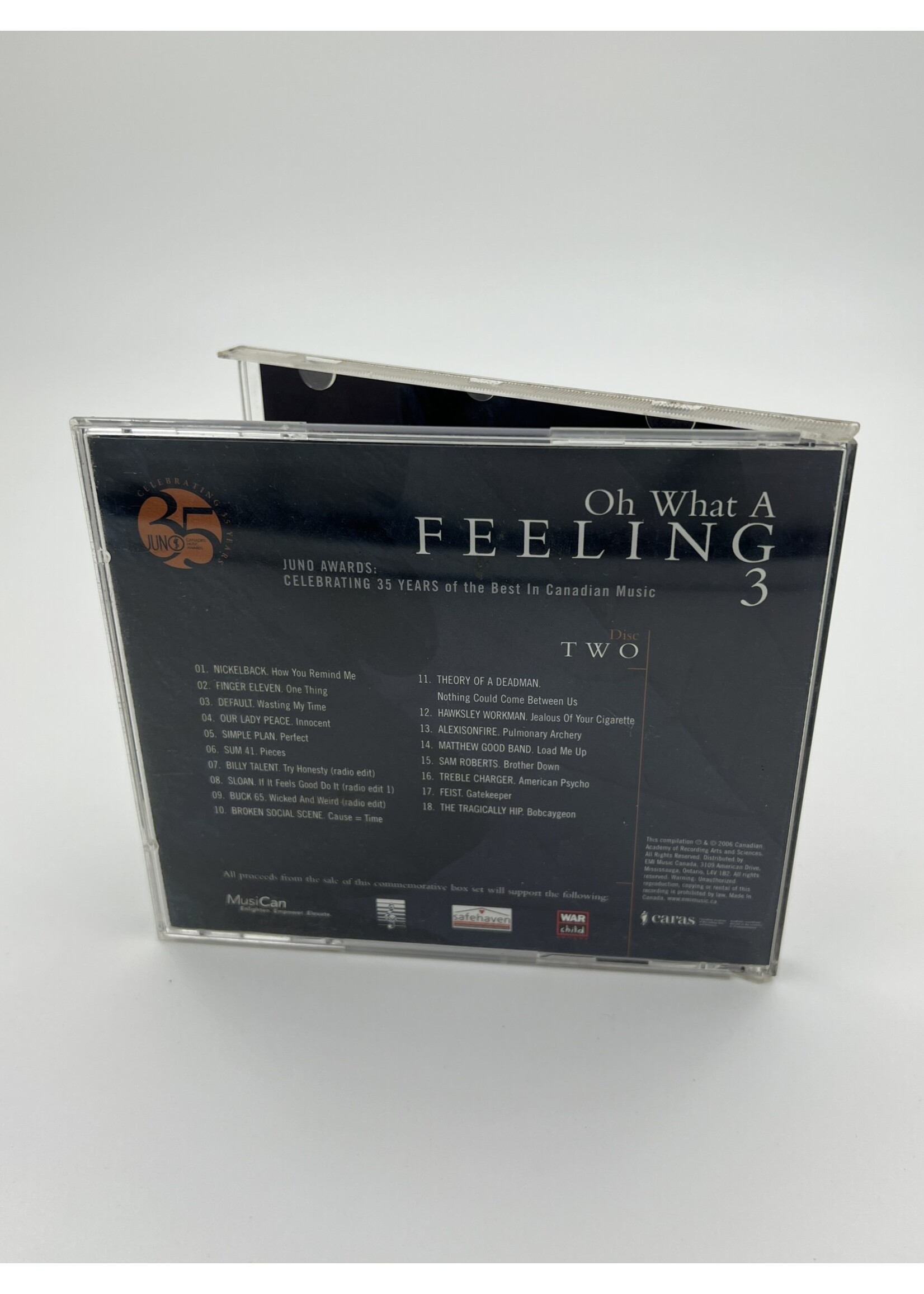 CD Oh What A Feeling 3 The Best In Canadian Music Disc 2 CD