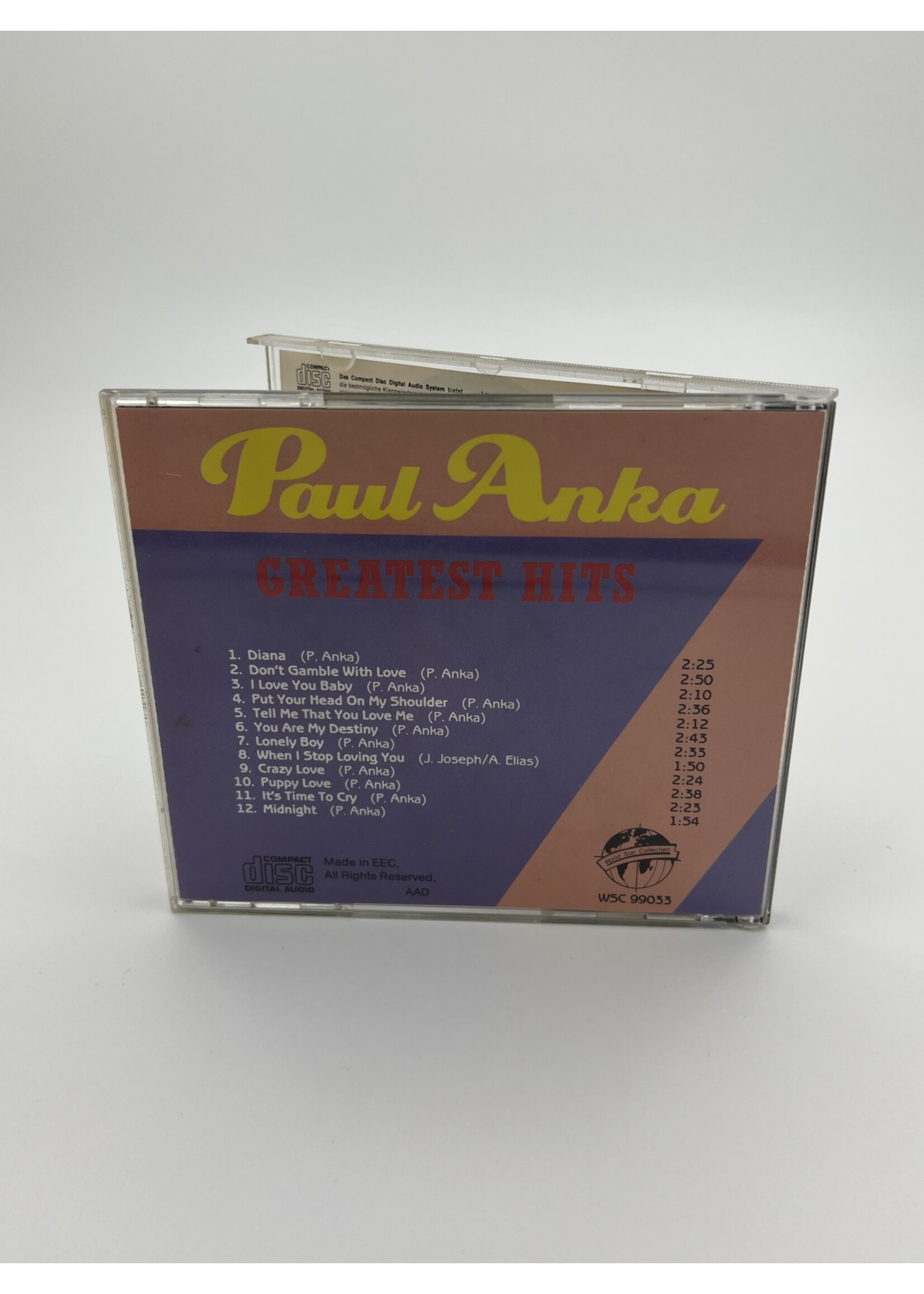 CD Paul Anka Greatest Hits CD