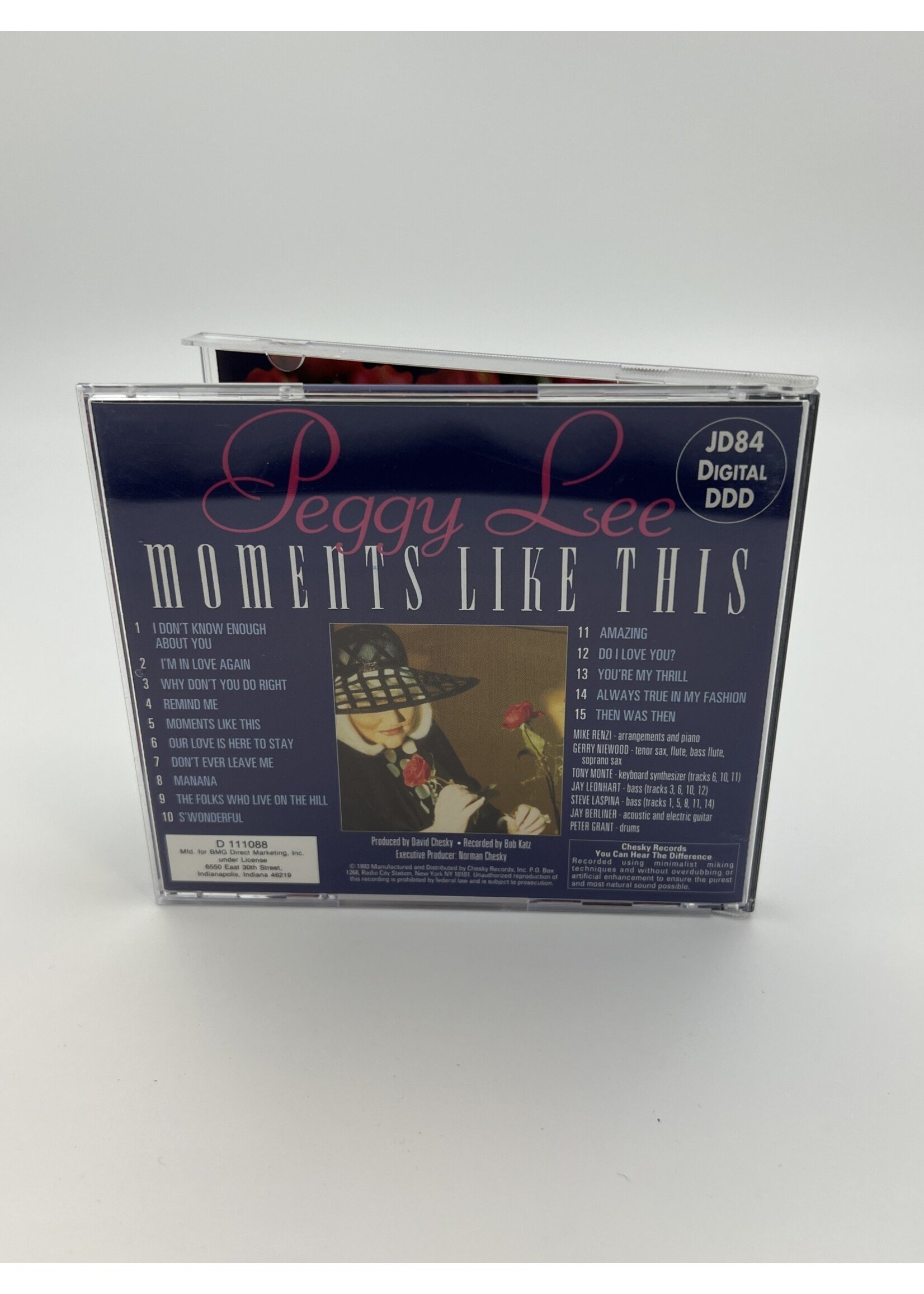 CD   Peggy Lee Moments Like This CD