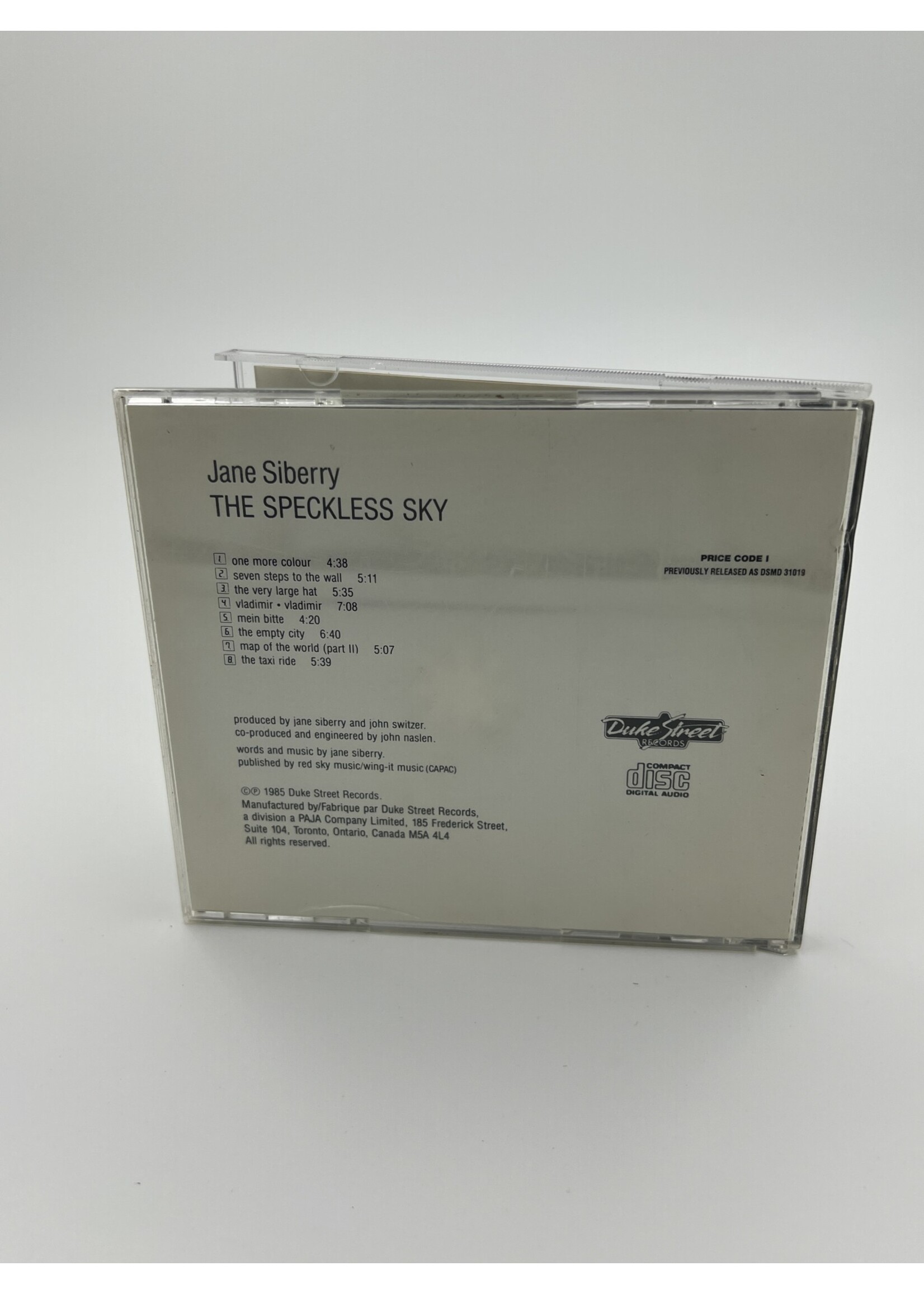 CD Jane Siberry A Speckless Sky CD