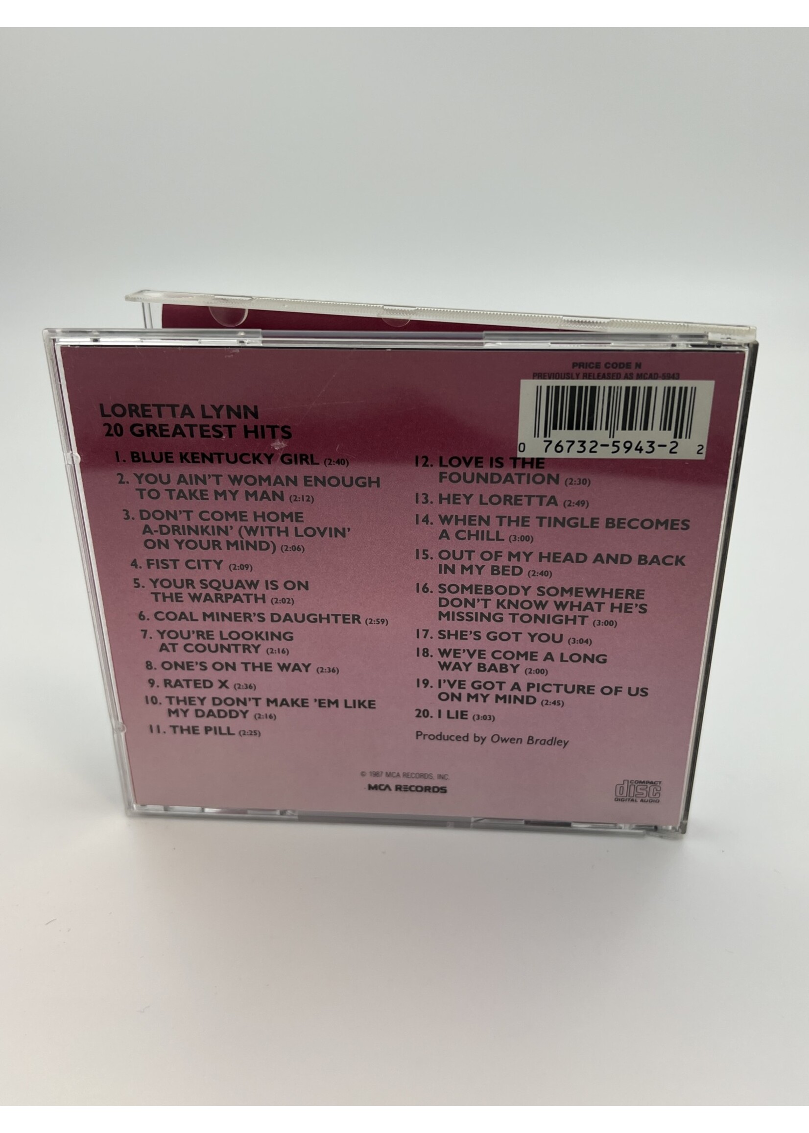 CD Loretta Lynn 20 Greatest Hits CD