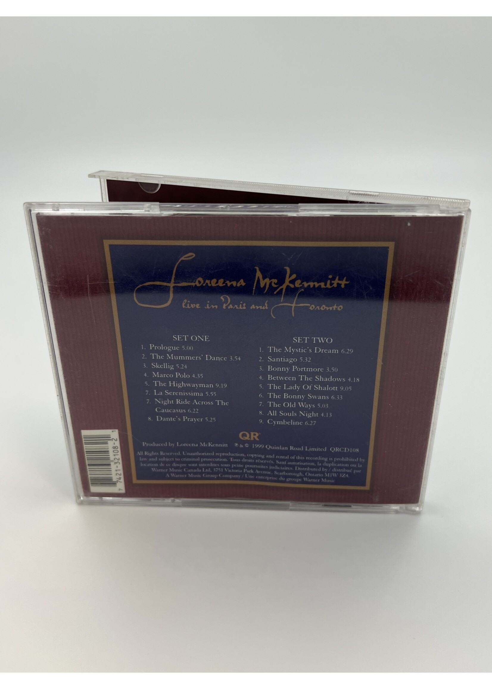 CD Loreena McKennitt Live In Paris And Toronto 2 CD