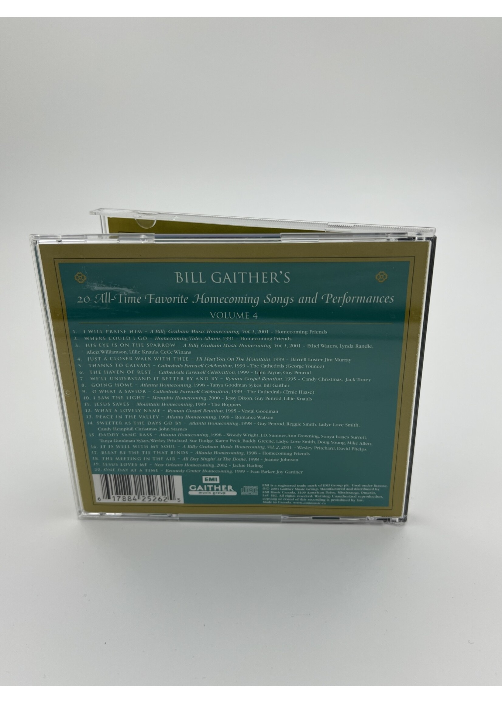 CD Bill Gaithers 20 All Time Ffavorite Homecoming Songs And Performances Volume 4 CD