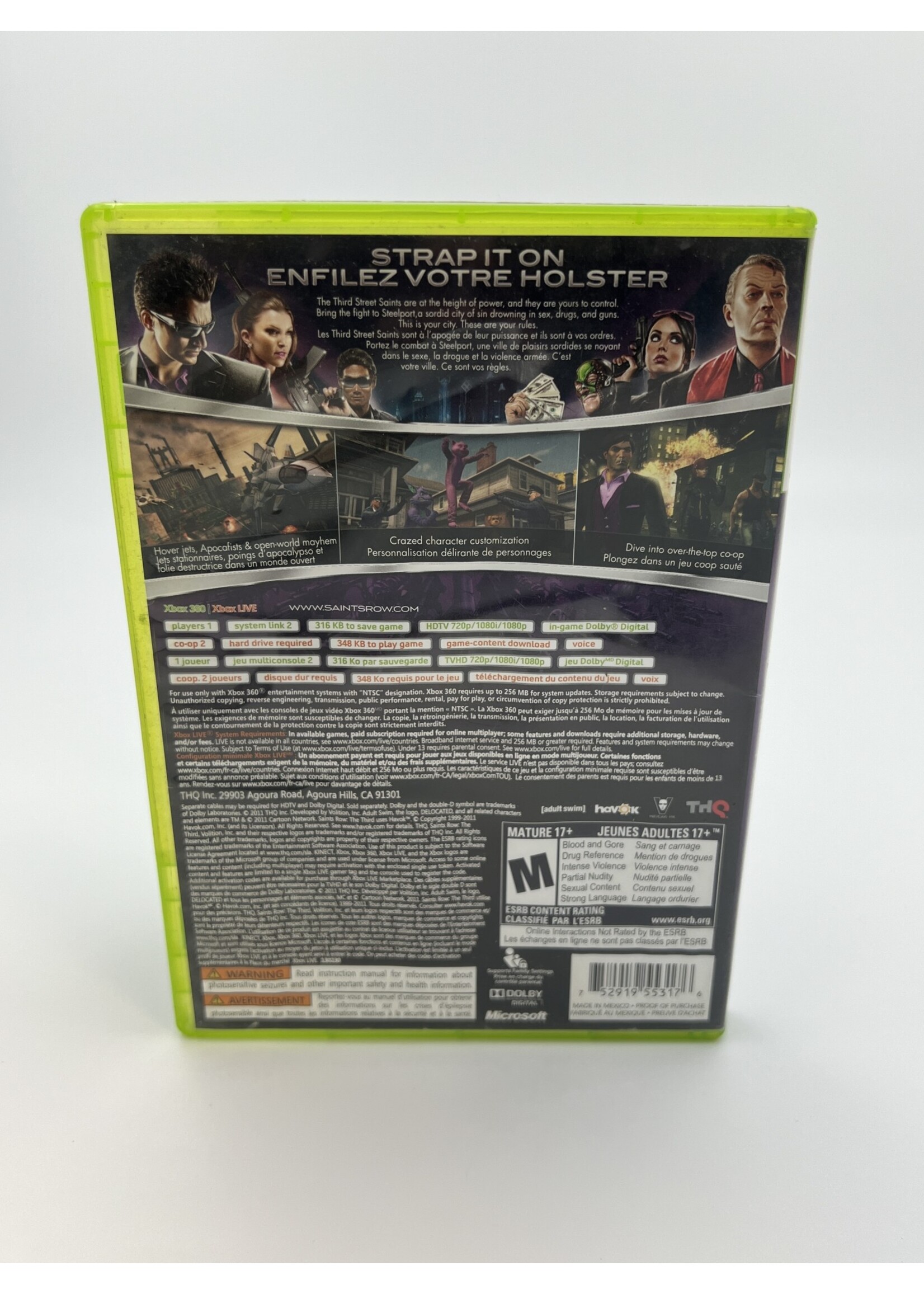 Xbox Saints Row The Third Xbox 360