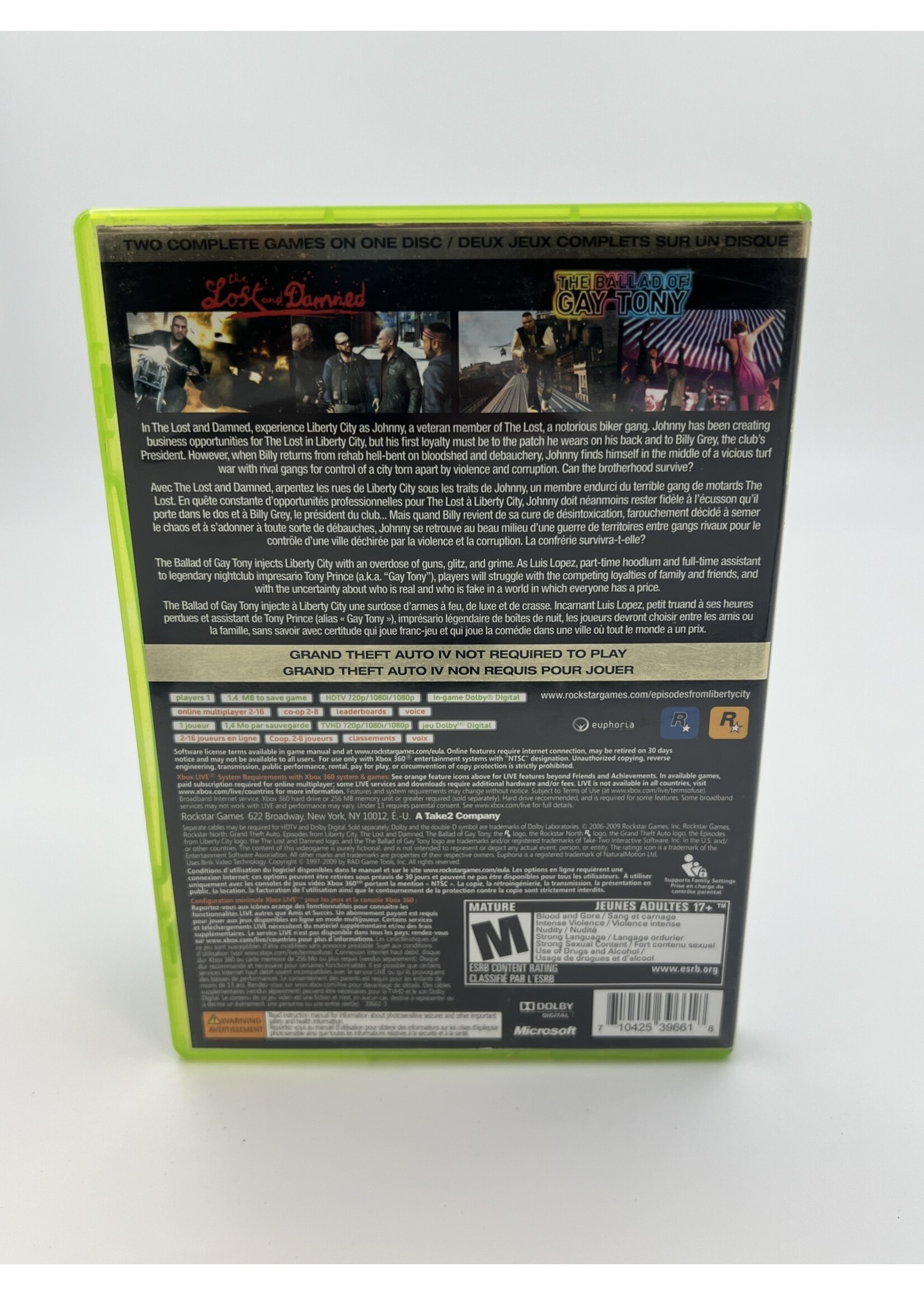 Xbox Grand Theft Auto Episodes From Liberty City Xbox 360
