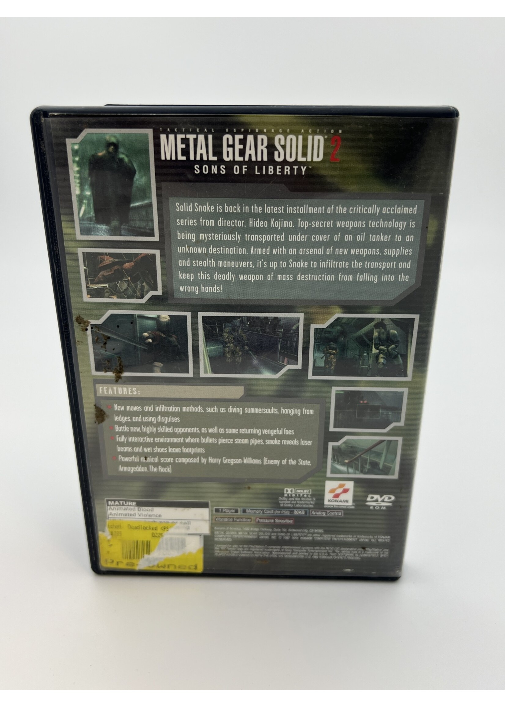Sony   Metal Gear Solid 2 Sons Of Liberty Ps2