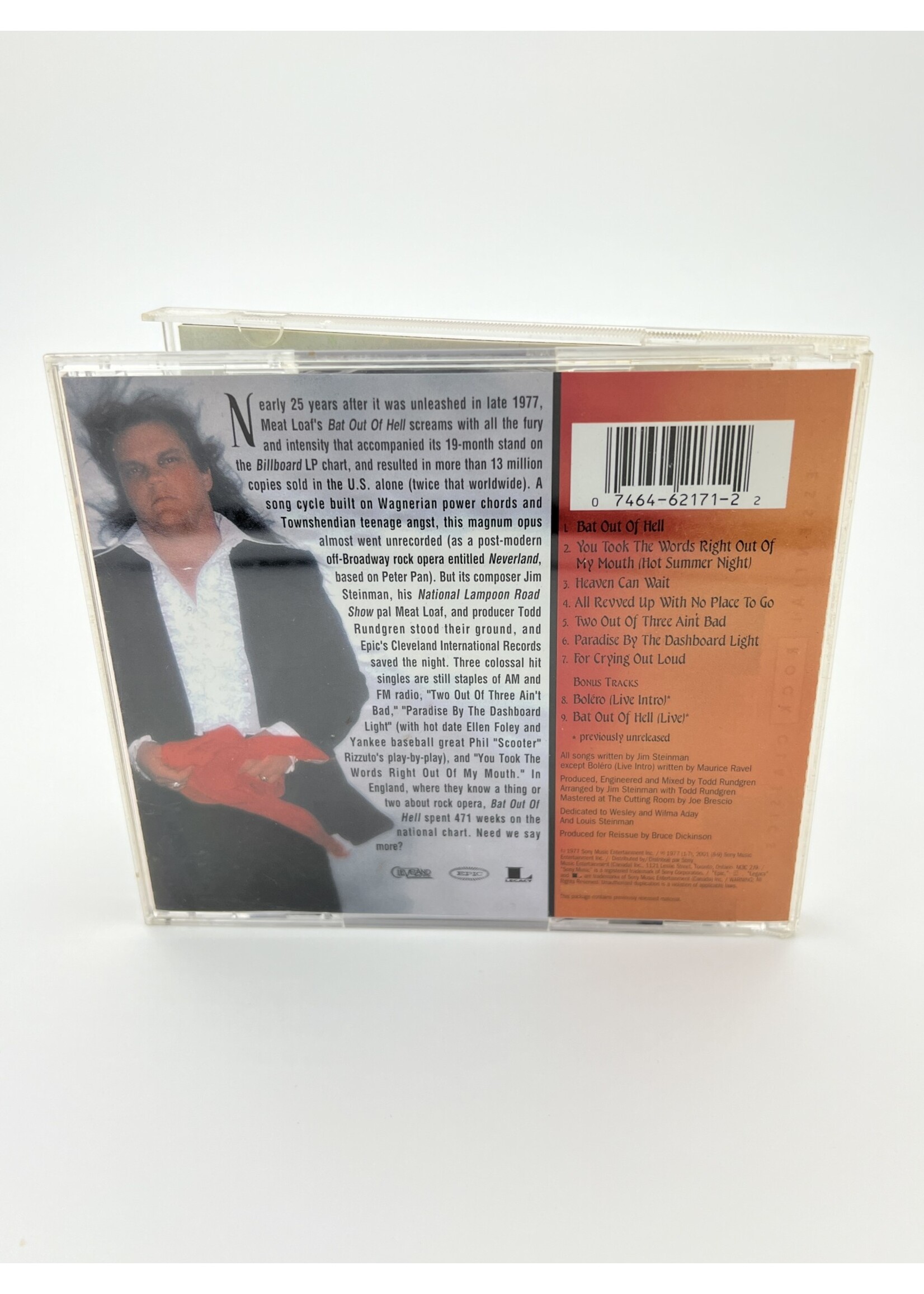 CD Meat Loaf Bat Out Of Hell CD