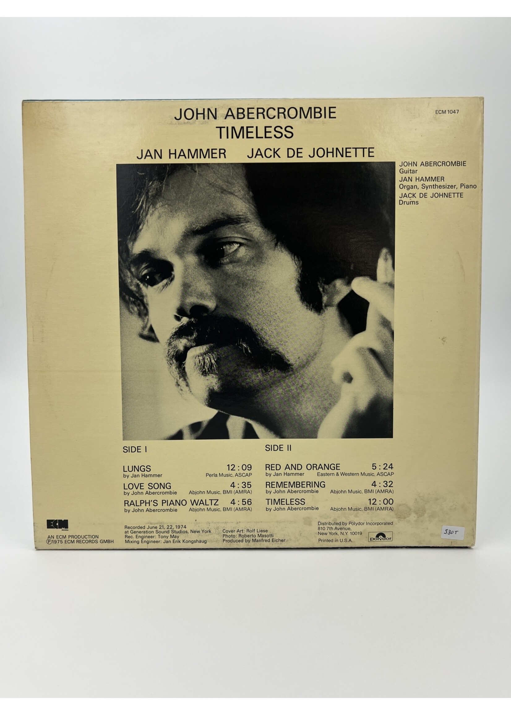 LP   John Abercrombie Jan Hammer Jack De Johnette Timeless LP Record