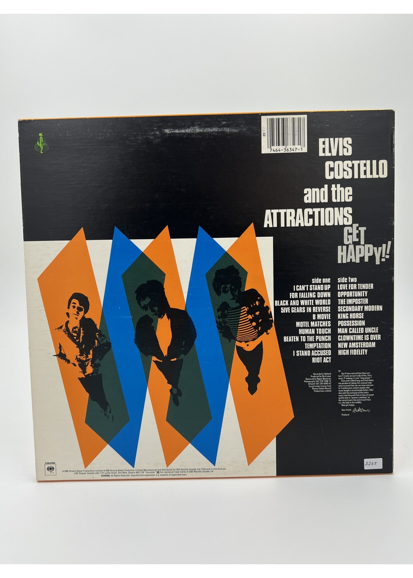 LP   Elvis Costello And The Attractions Get Happy LP Record