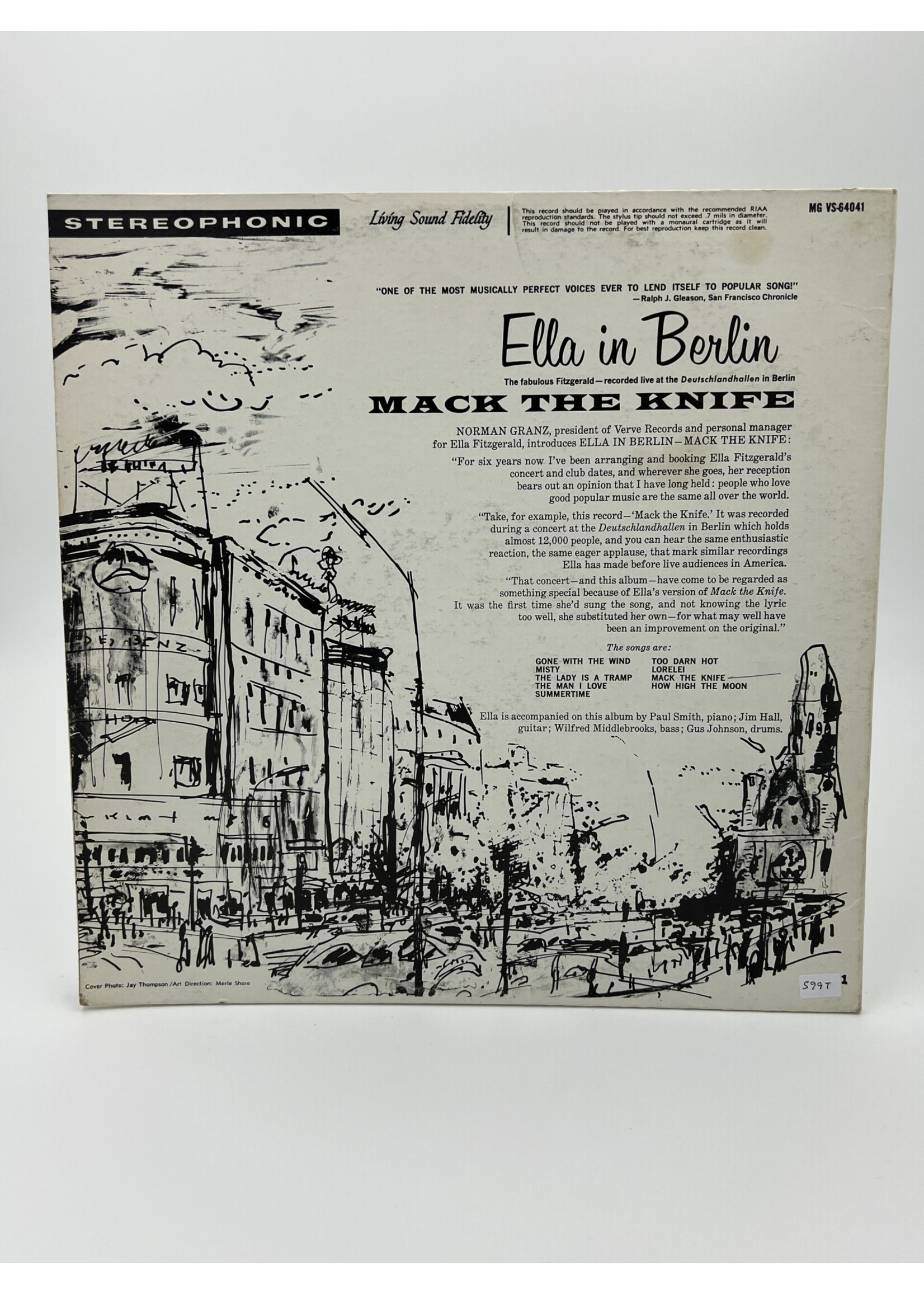LP   Mack The Knife Ella In Berlin LP Record