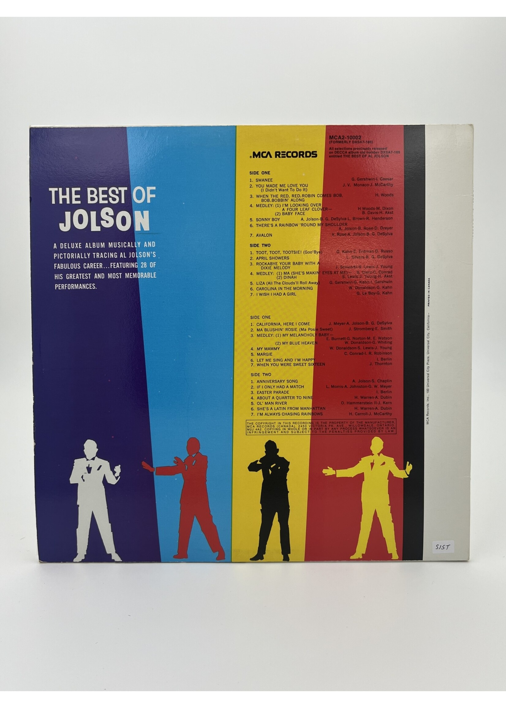 LP   The Best Of Jolson 2 LP Record
