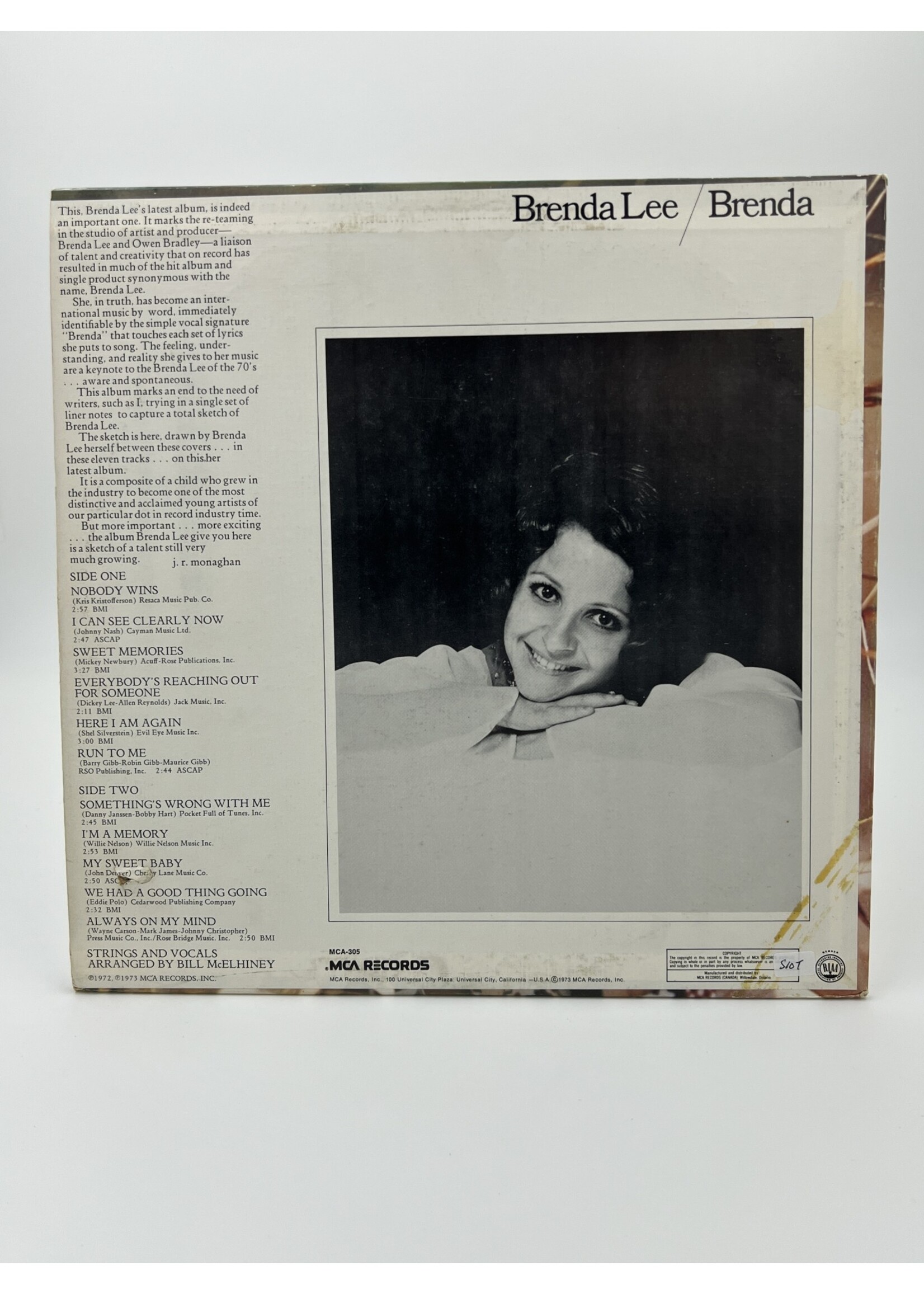 LP   Brenda Lee Brenda LP Record