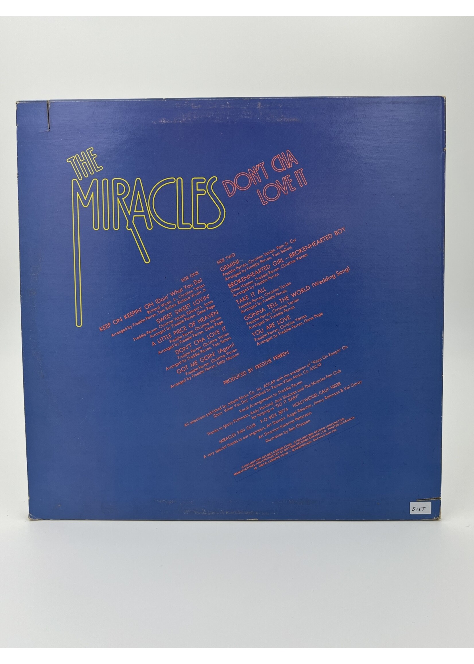 LP The Miracles Dont Cha Love It LP Record