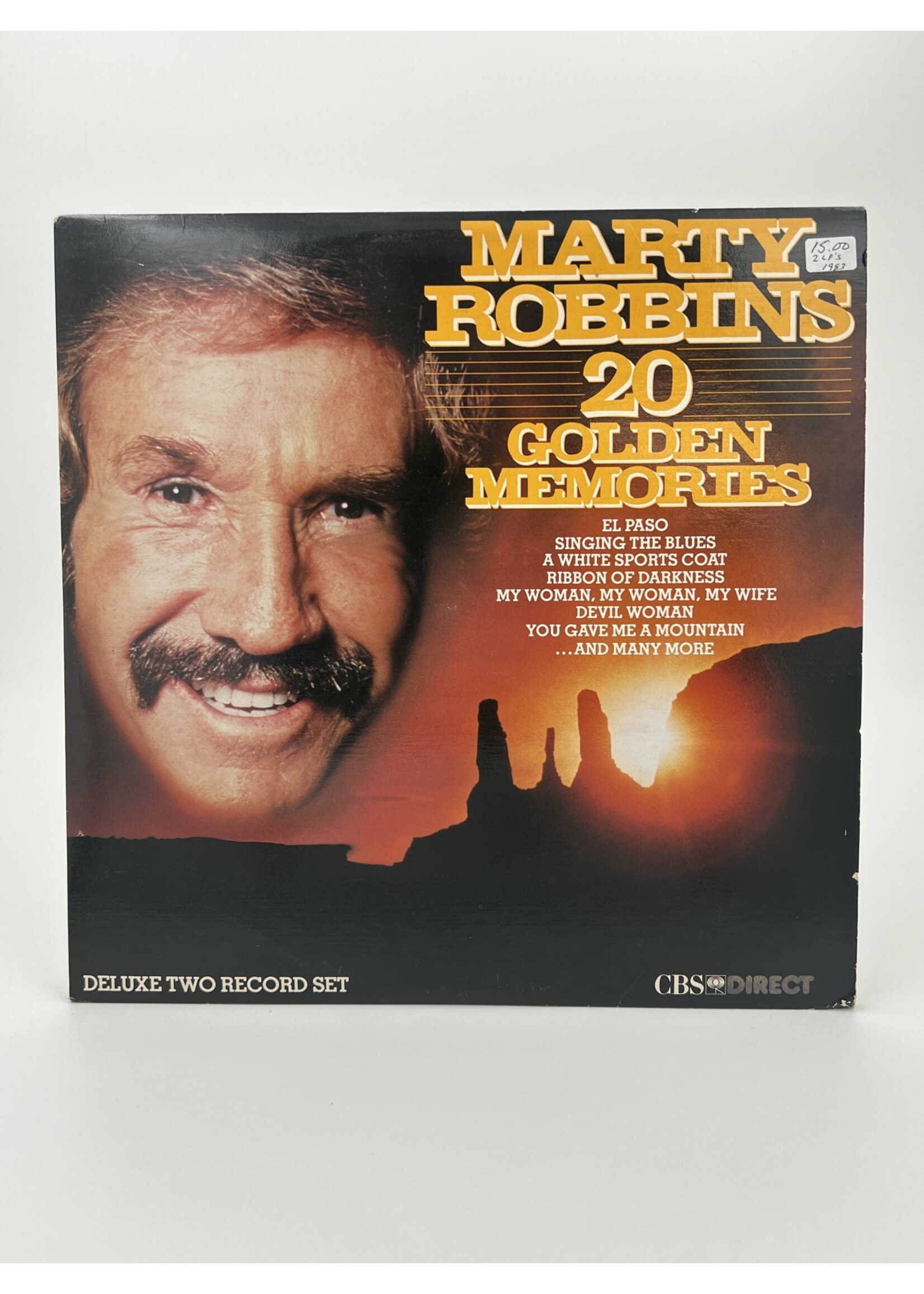 LP Marty Robbins 20 Golden Memories 2 LP Record