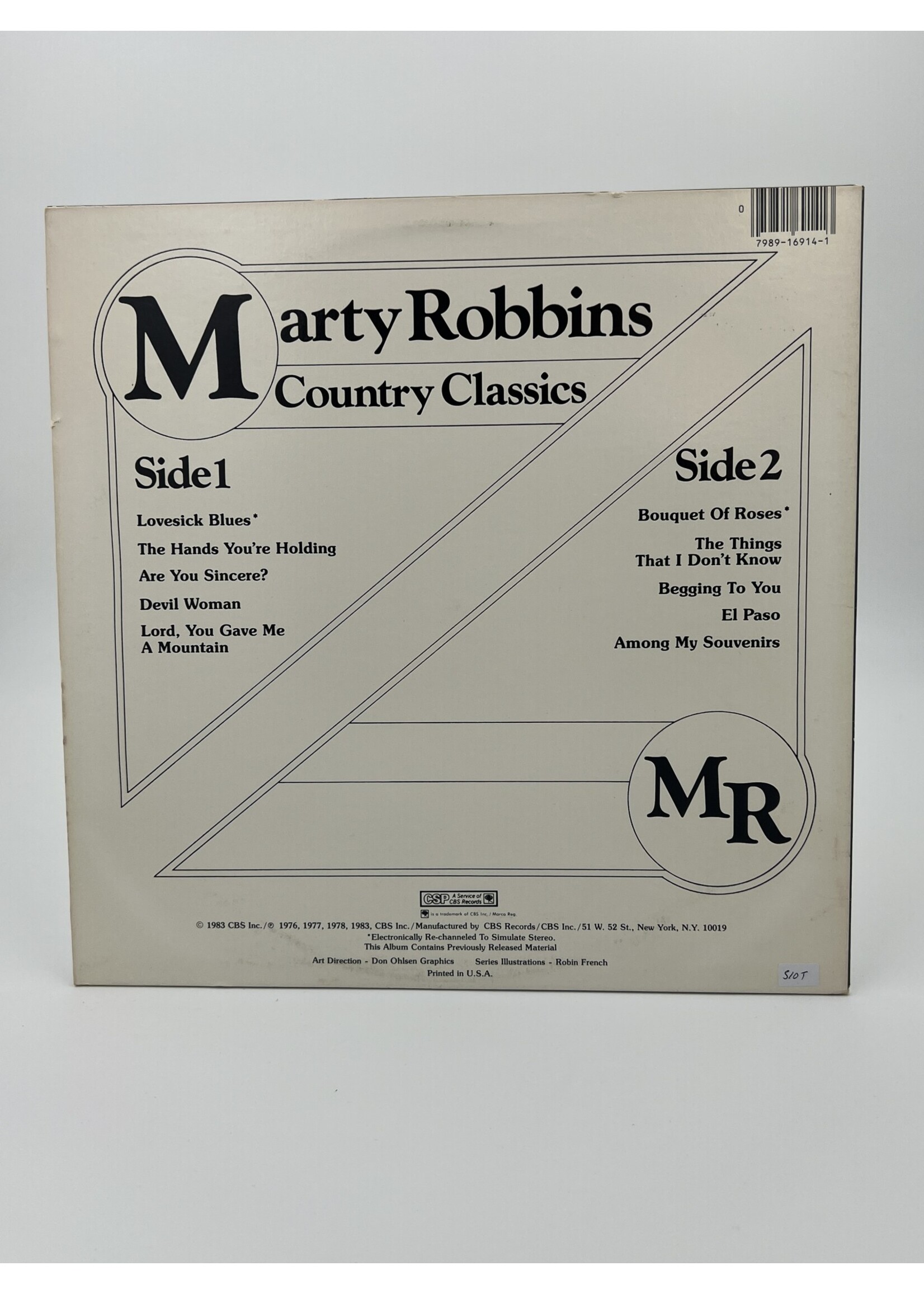 LP Marty Robbins Country Classics LP Record