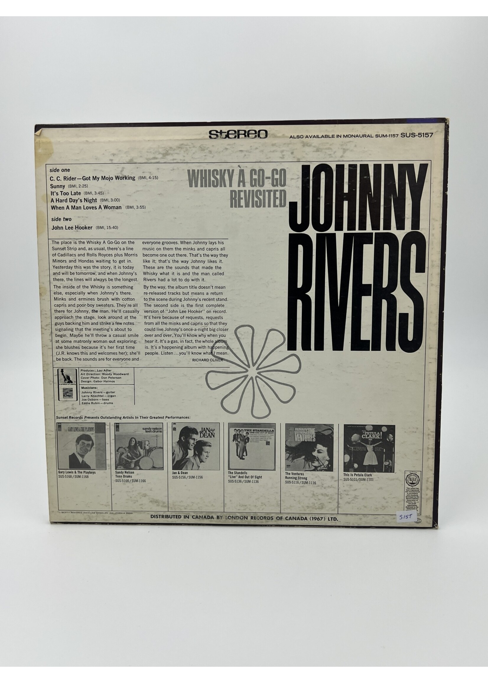 LP Johnny Rivers Whisky A Go Go Revisited LP Record