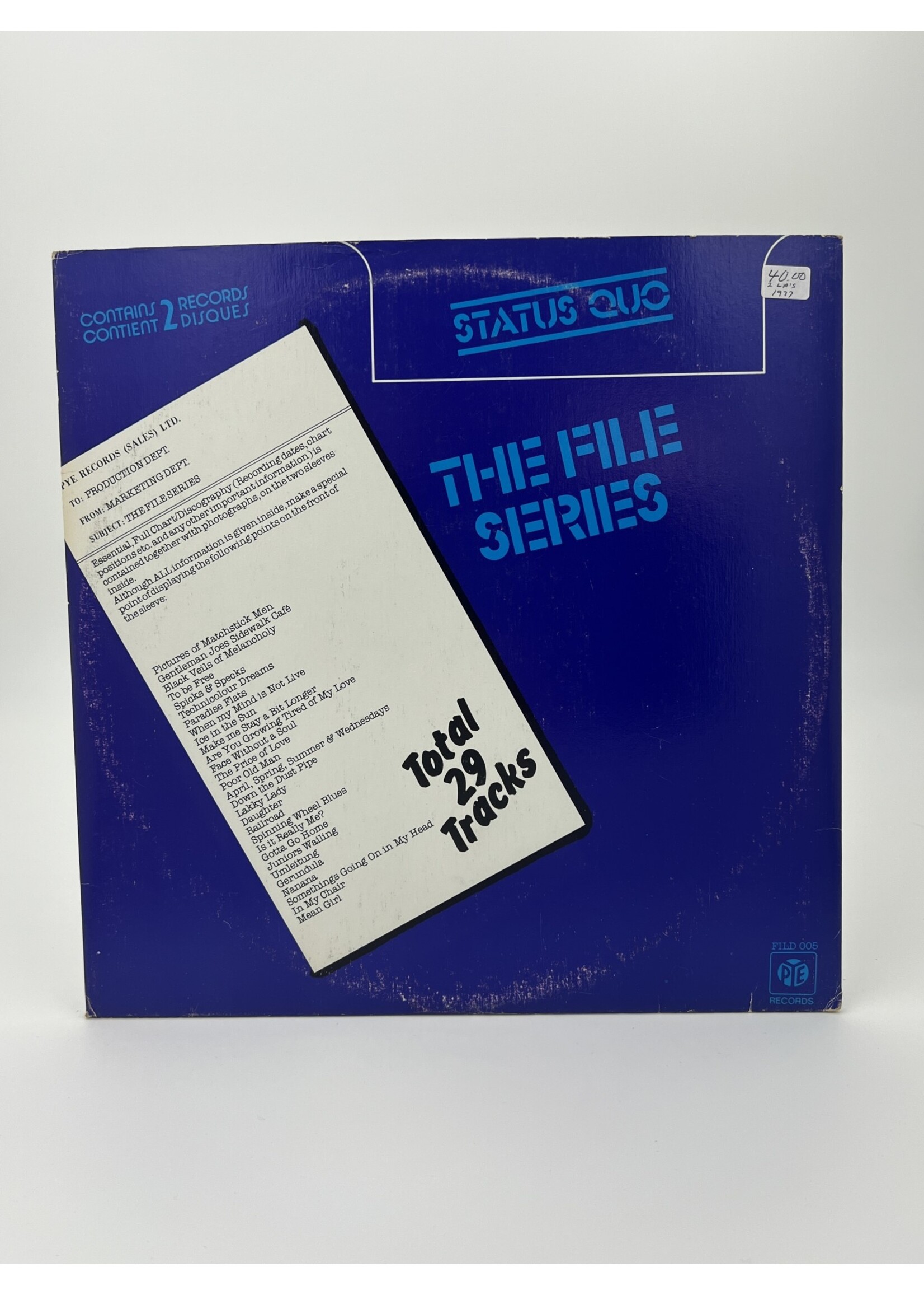 LP Status Quo The File Series 2 LP Record