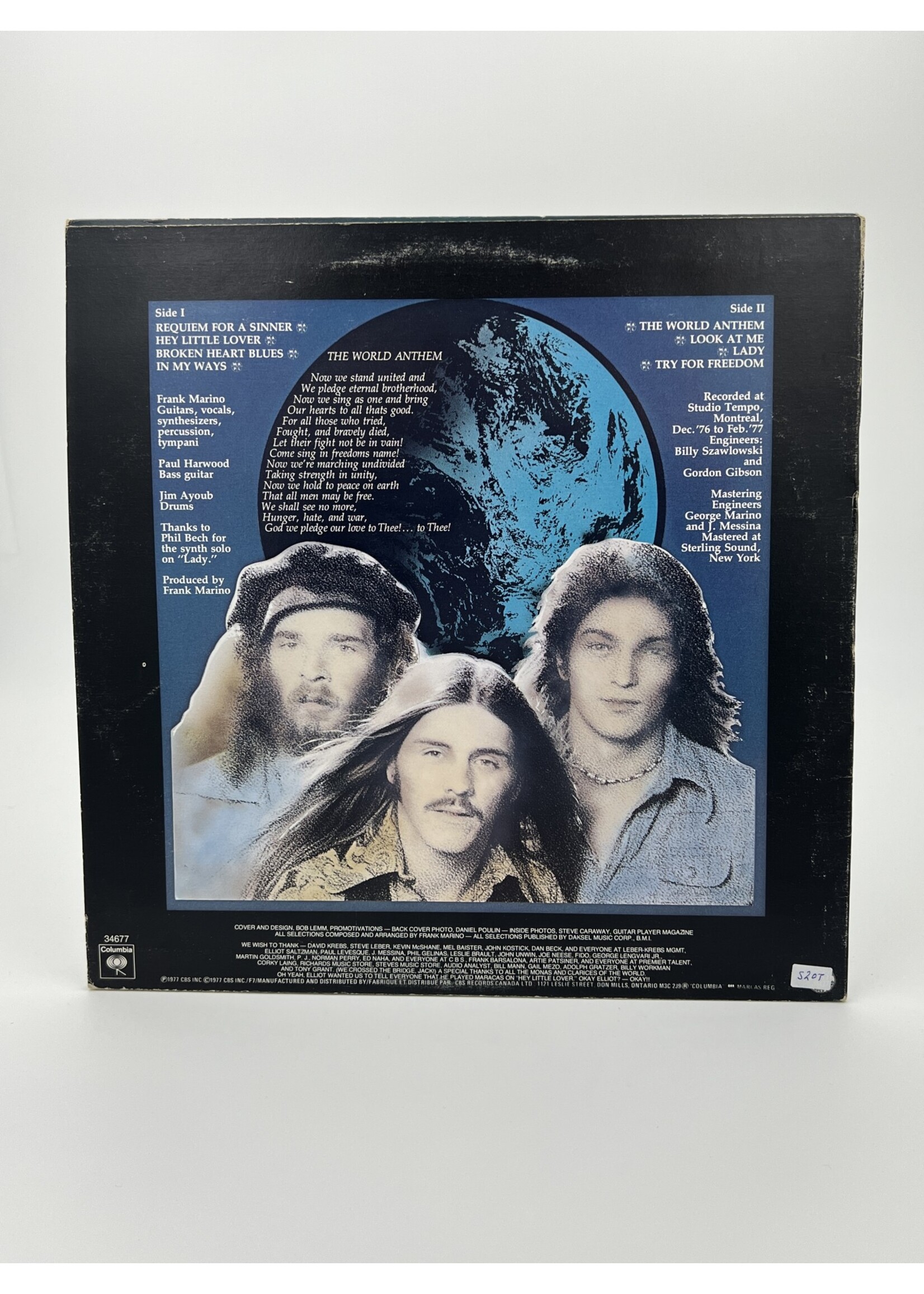 LP Frank Marino Mahogany Rush World Anthem LP Record
