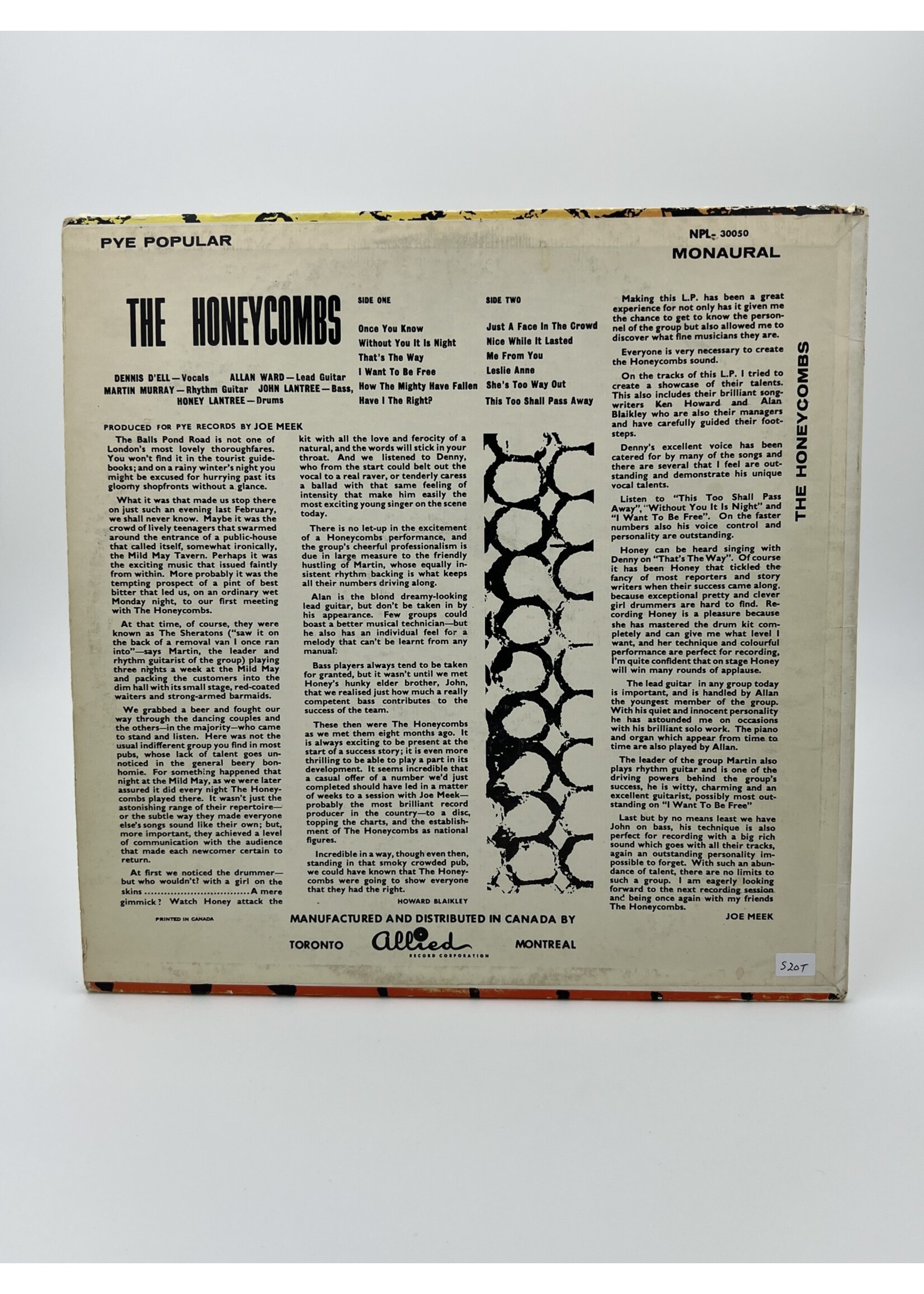 LP   The Honeycombs LP Record