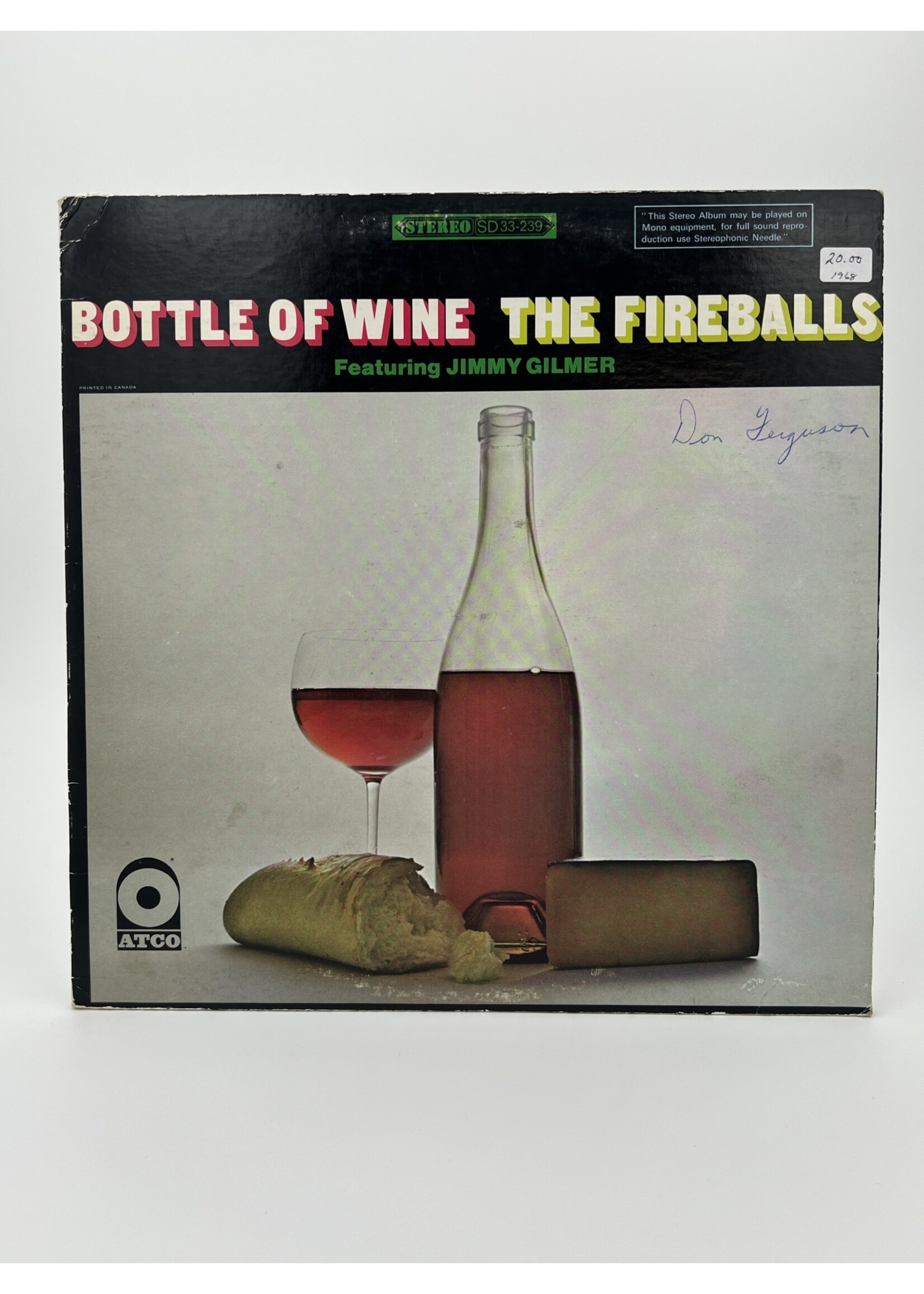 LP   The Fireballs Bottle Of Wine LP Record