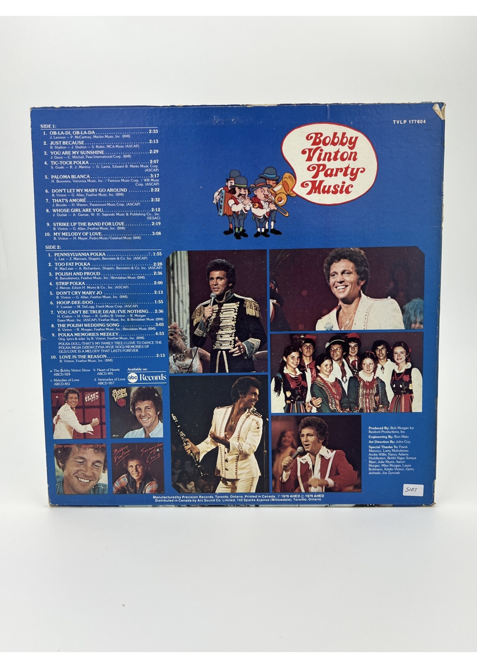 LP   Bobby Vinton Party Music 20 Hits LP Record