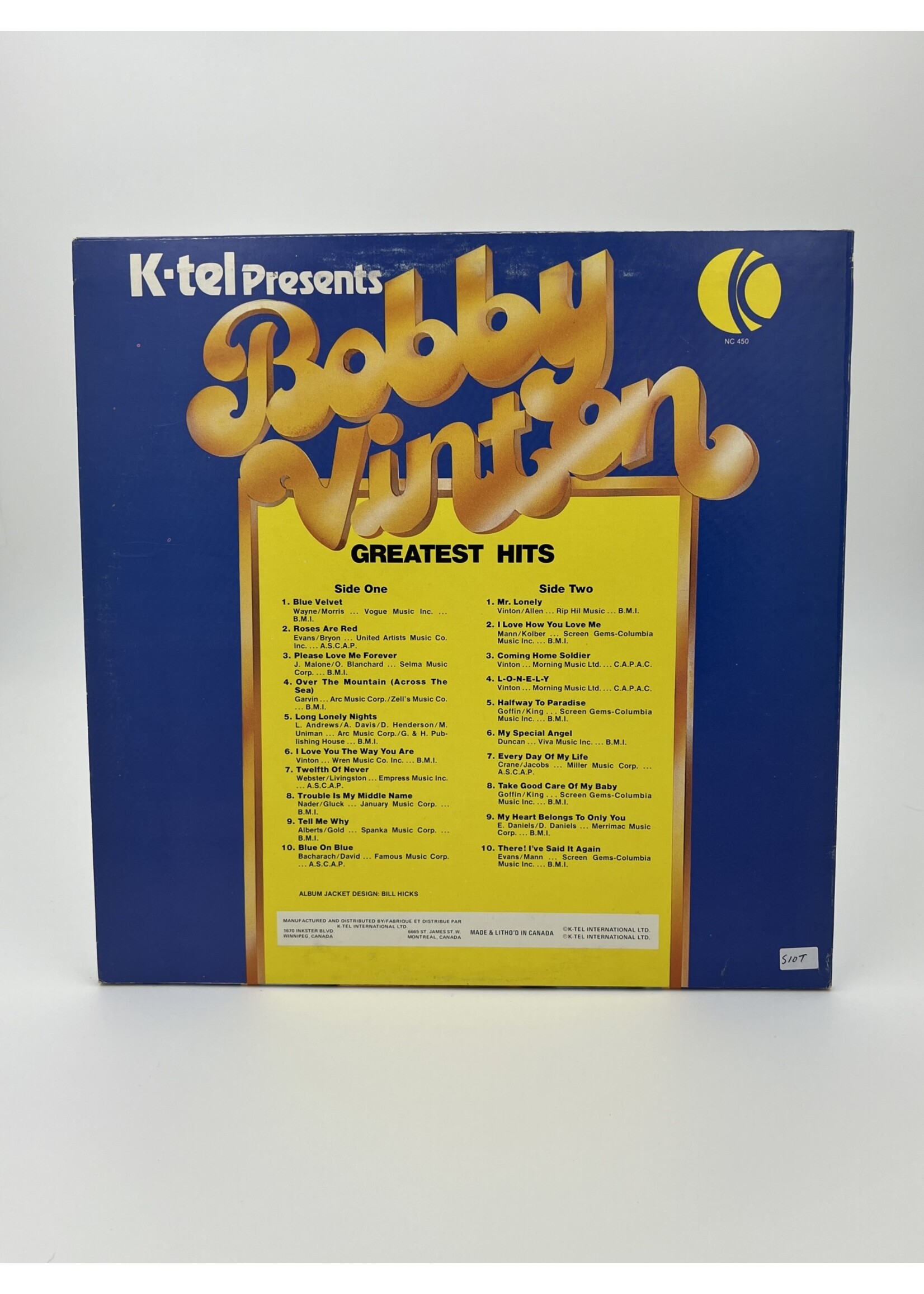 LP   Bobby Vinton 20 Greatest Hits LP Record